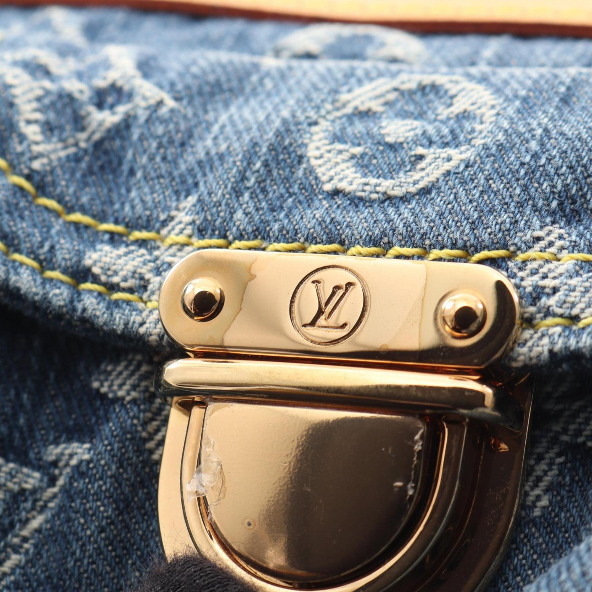 Louis Vuitton Blue Monogram Denim Handbag (Pre-Owned)
