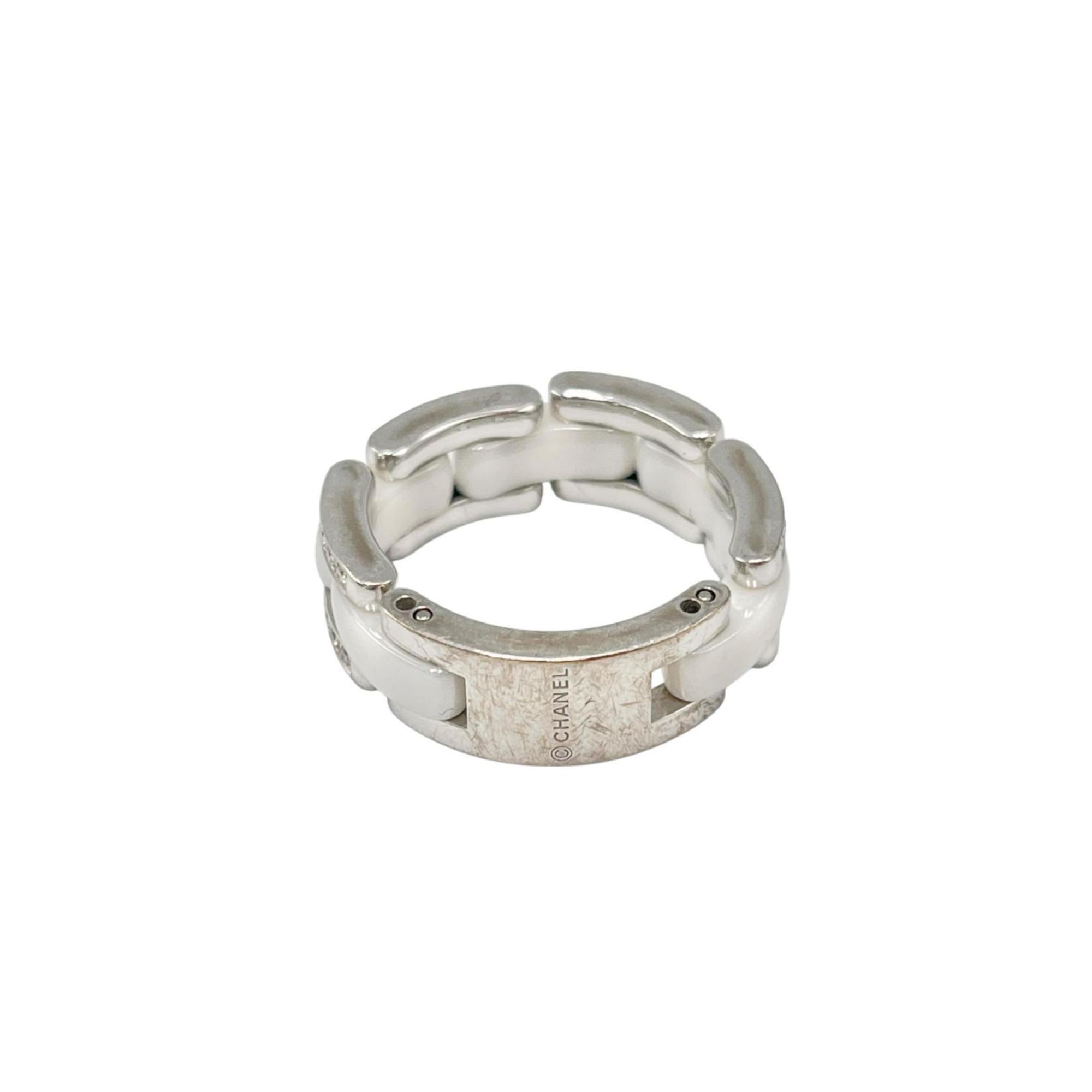 Chanel White Band Ring (Pre-Owned)