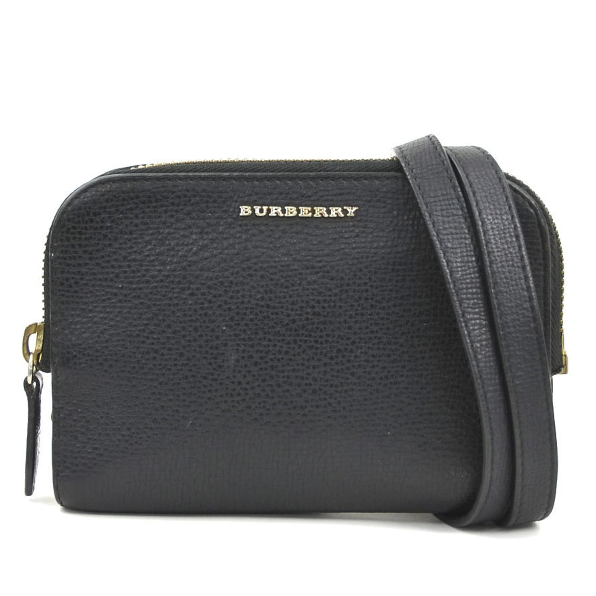 Burberry Black Leather Shoulder Bag (Pre-Owned)
