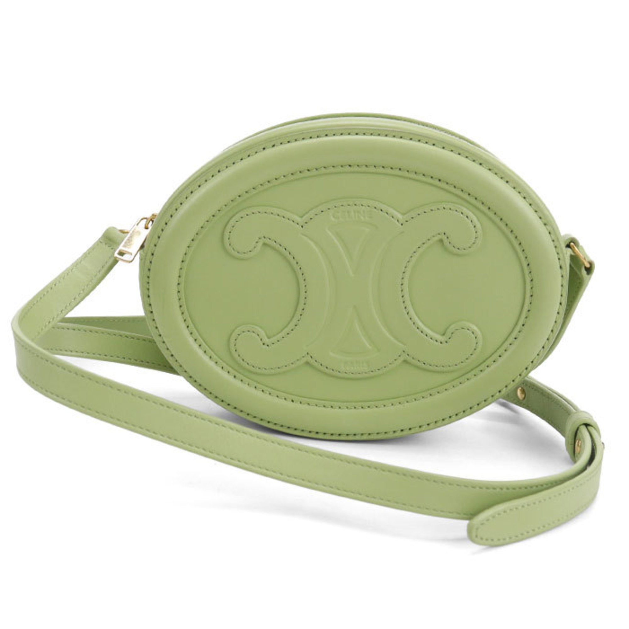Celine Green Leather Shoulder Bag (Pre-Owned)