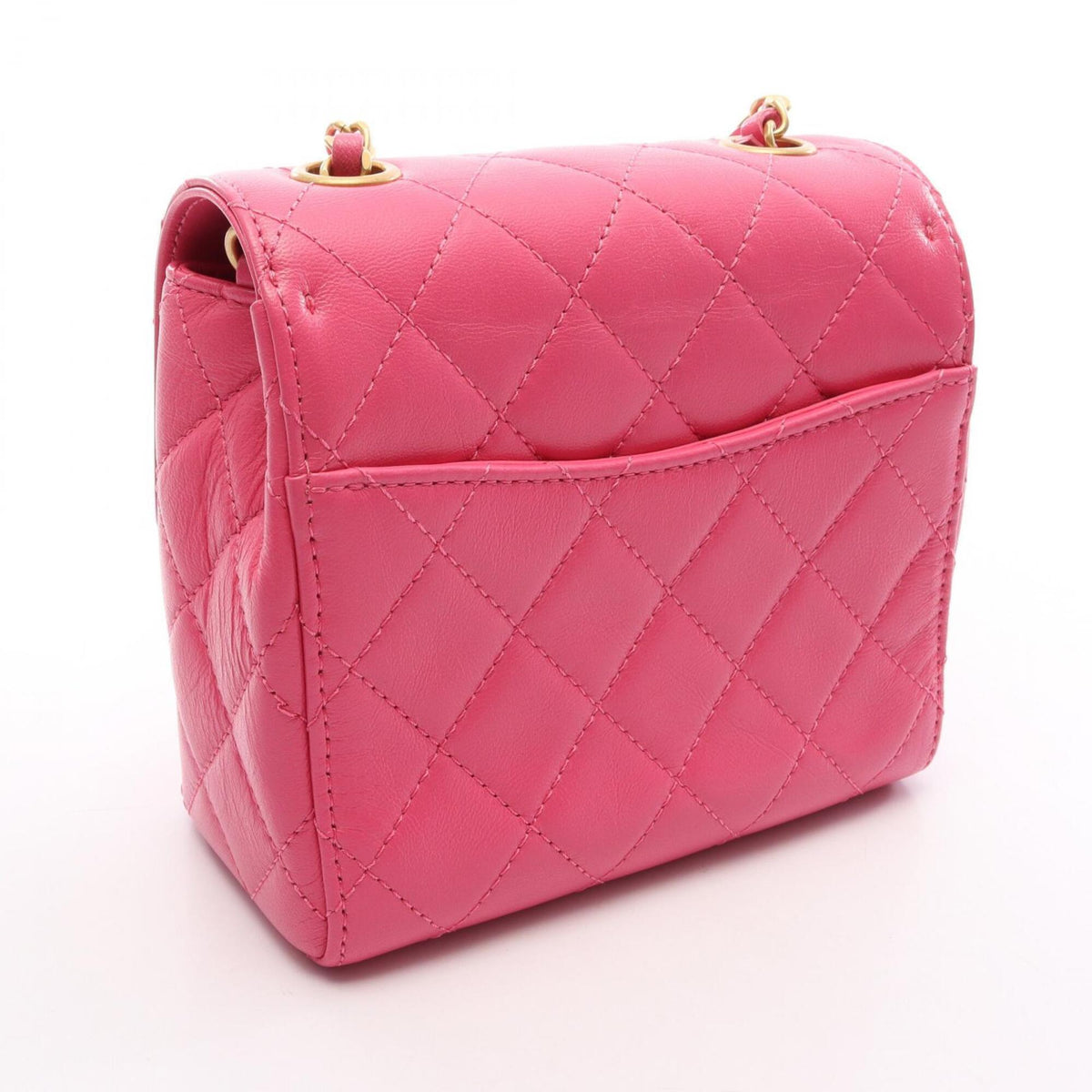 Chanel Pink Leather Handbag Shoulder Bag (Pre-Owned)