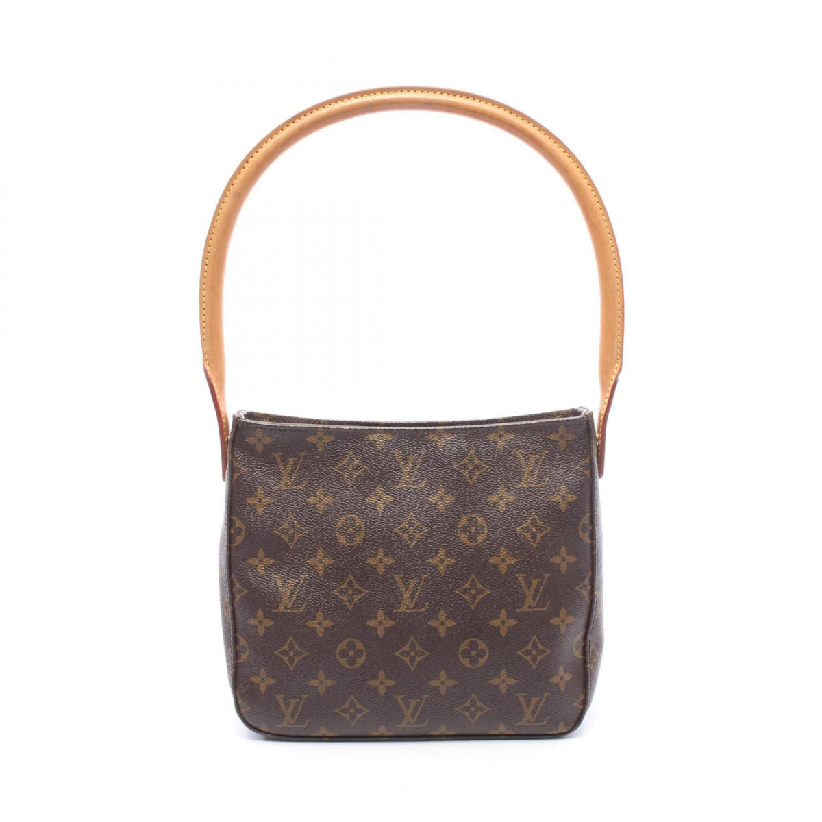 Louis Vuitton Brown Coated Canvas Leather Handbag Shoulder Bag (Pre-Owned)