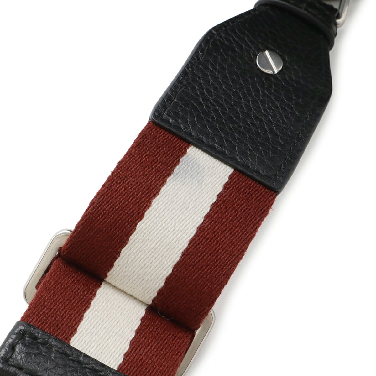 Bally Black Ivory Red Color Leather Shoulder Bag Sling Bag (Pre-Owned)