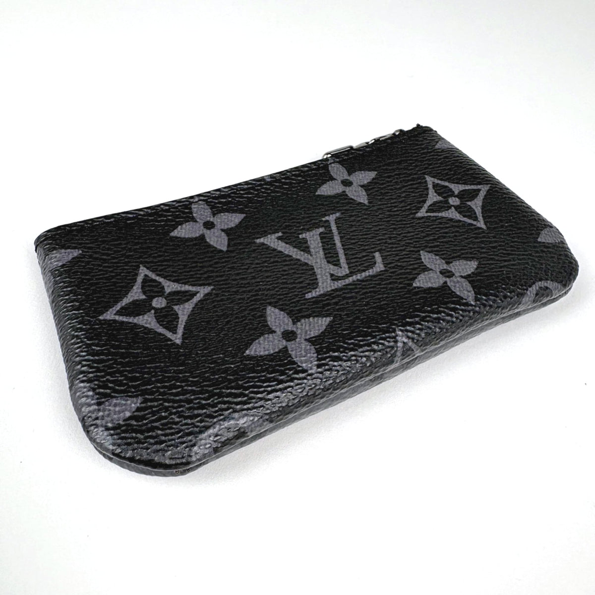Louis Vuitton Black Noir Monogram Eclipse Monogram Reverse Coin Purse/Coin Case (Pre-Owned)