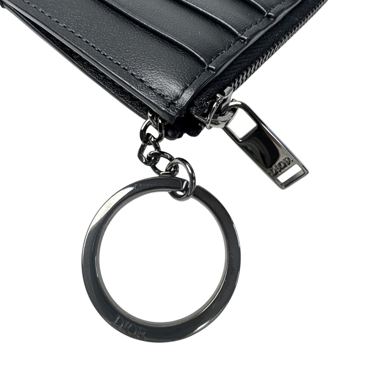 Christian Dior Black Leather Coin Purse/Coin Case (Pre-Owned)