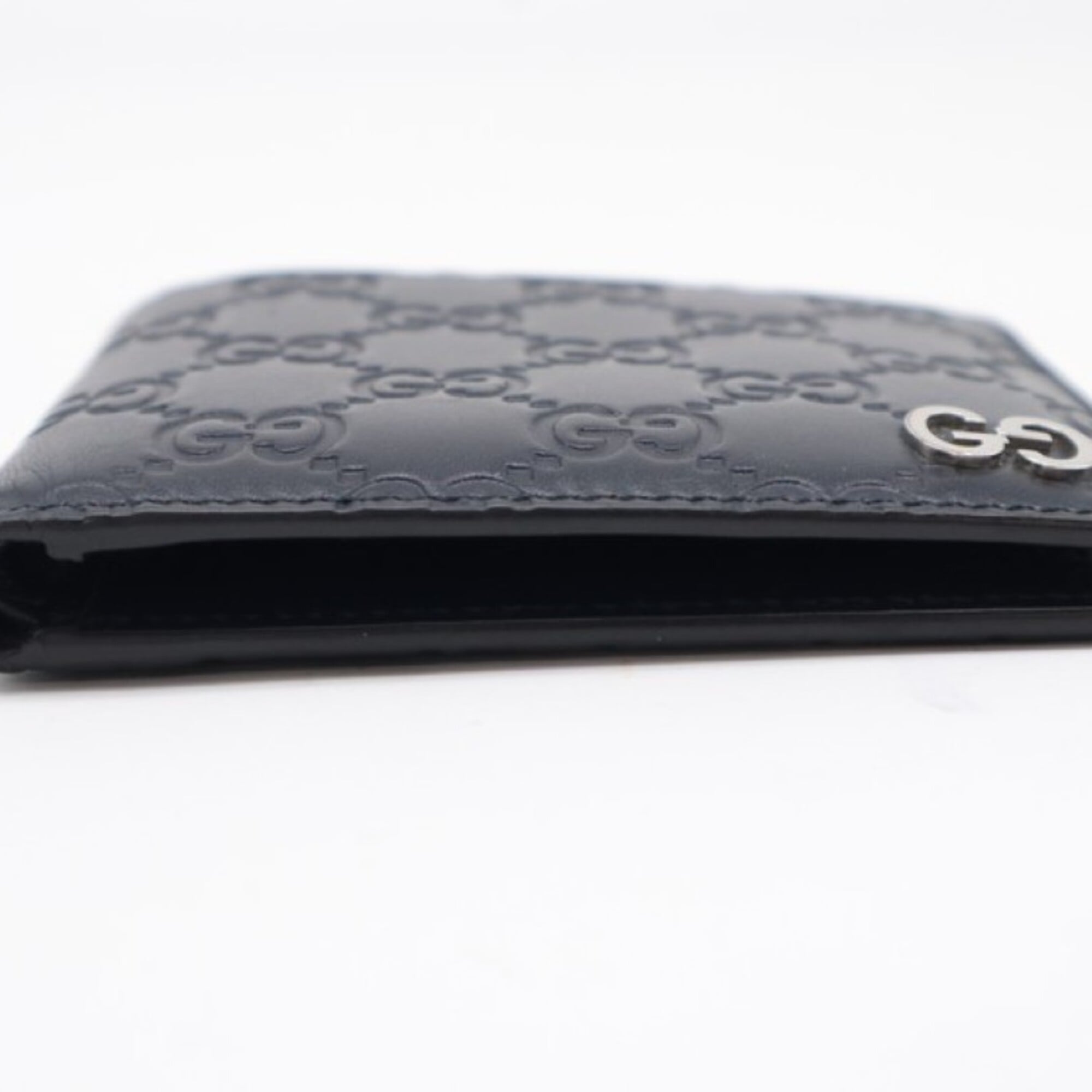 Gucci Navy Leather Wallet (Bi-Fold) (Pre-Owned)