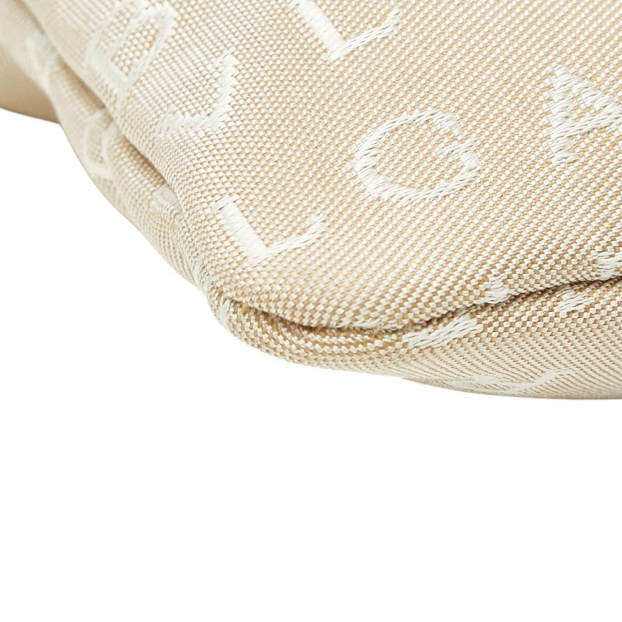 Bvlgari Beige Brown Canvas Leather Shoulder Bag (Pre-Owned)