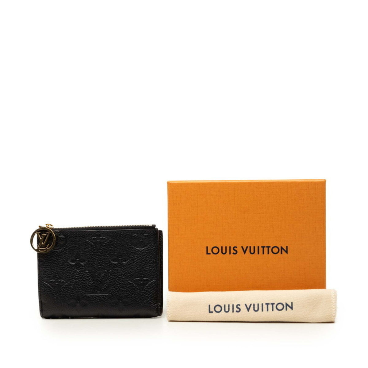 Louis Vuitton Black Noir Leather Wallet (Bi-Fold) (Pre-Owned)