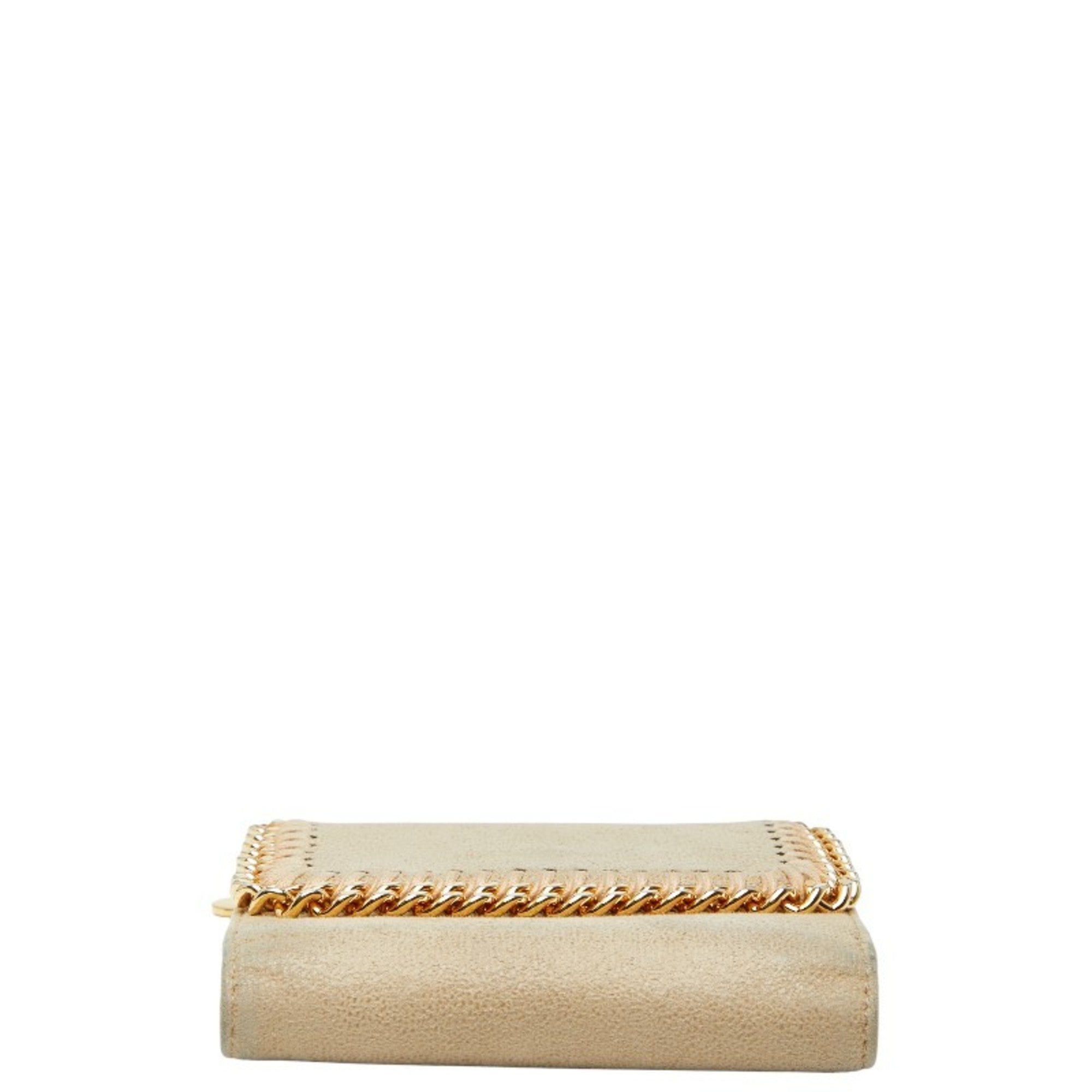 Stella Mccartney Beige Gold Polyester Wallet (Bi-Fold) (Pre-Owned)