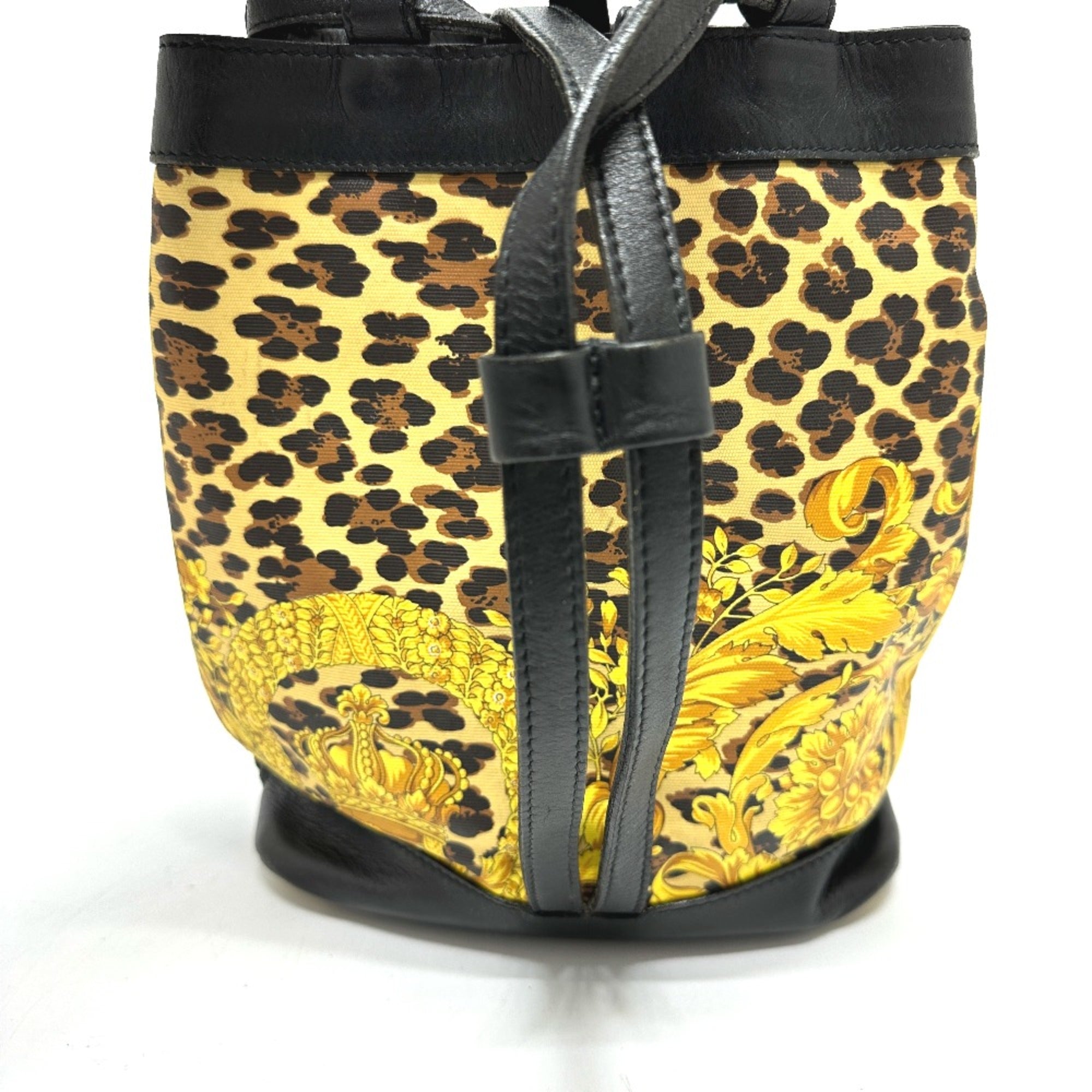 Versace Yellow Leather Shoulder Bag (Pre-Owned)