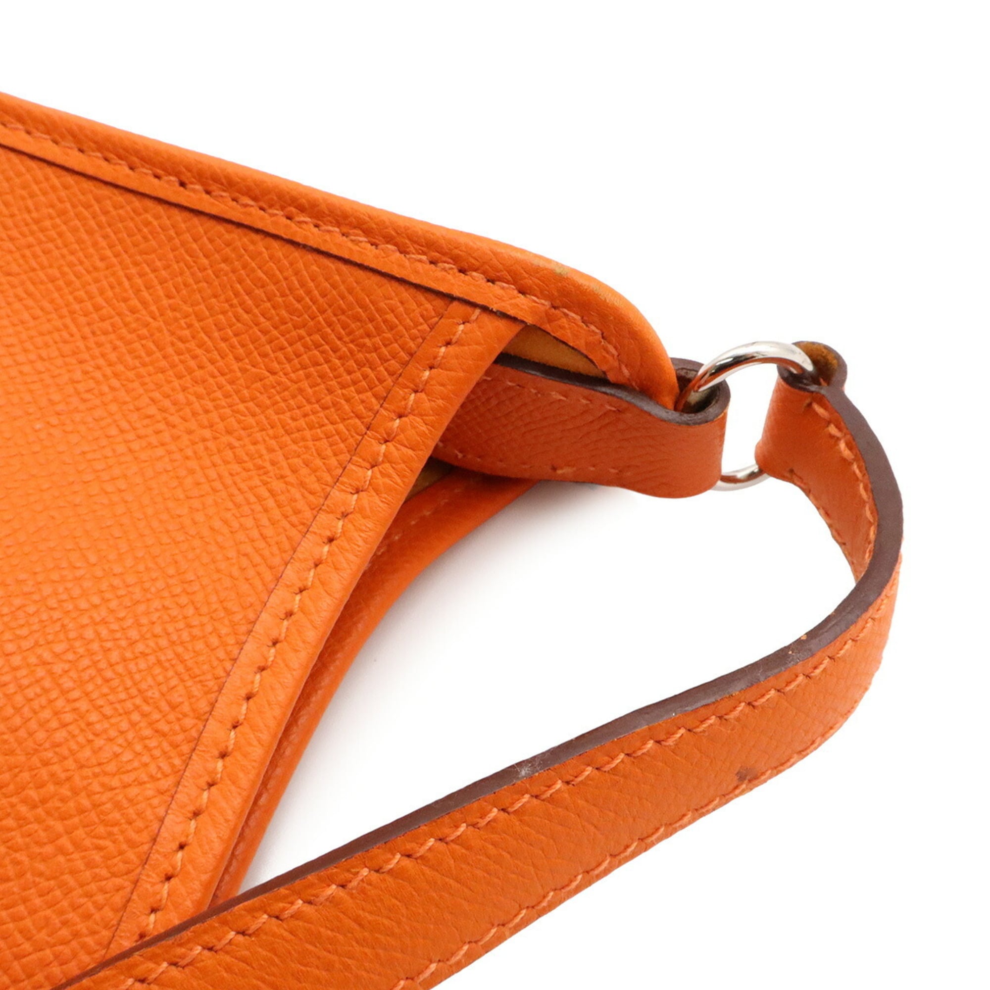 Hermes Orange Epsom Leather Pochette Shoulder Bag (Pre-Owned)