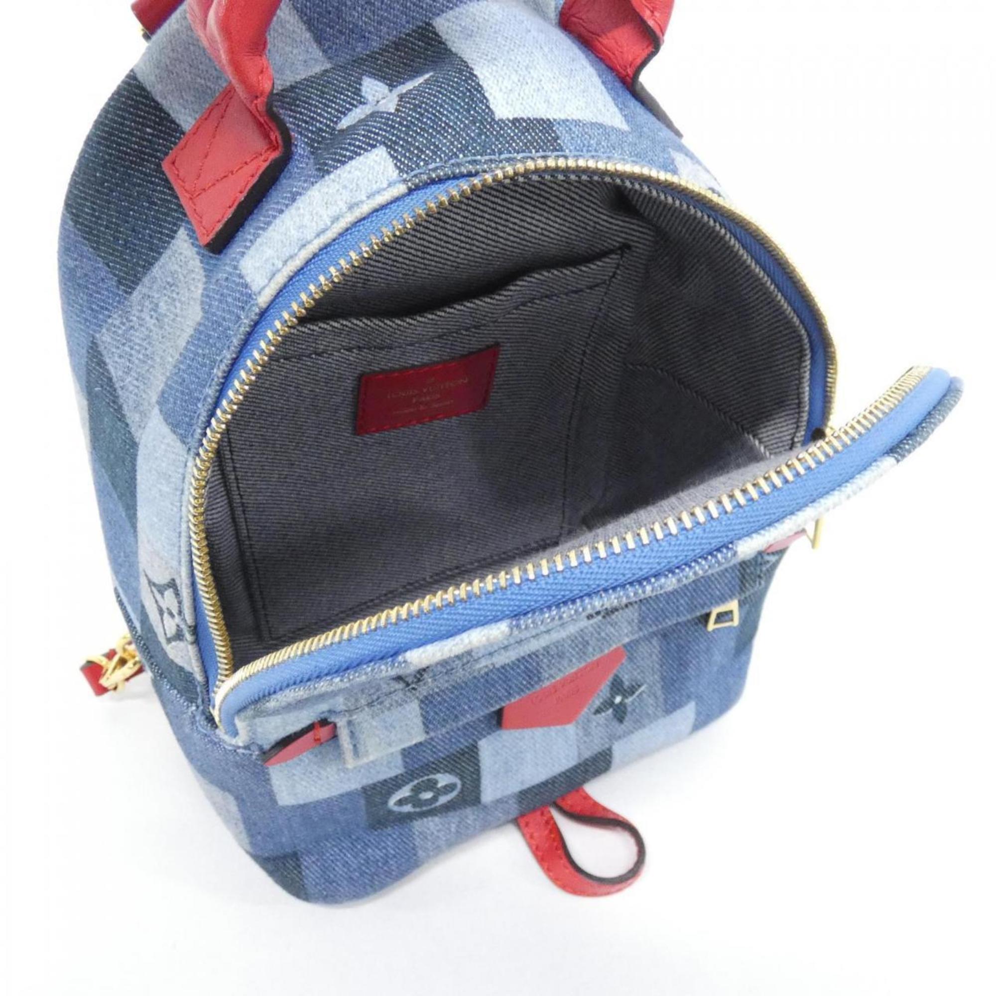 Louis Vuitton Rouge Denim Backpack (Pre-Owned)
