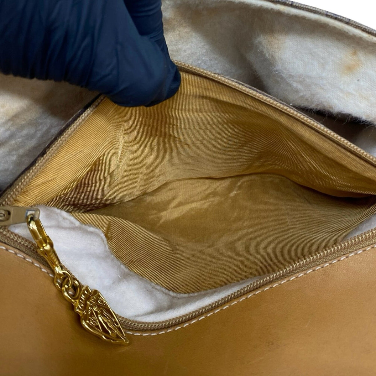 Gucci Brown Leather Pvc Pochette Shoulder Bag (Pre-Owned)