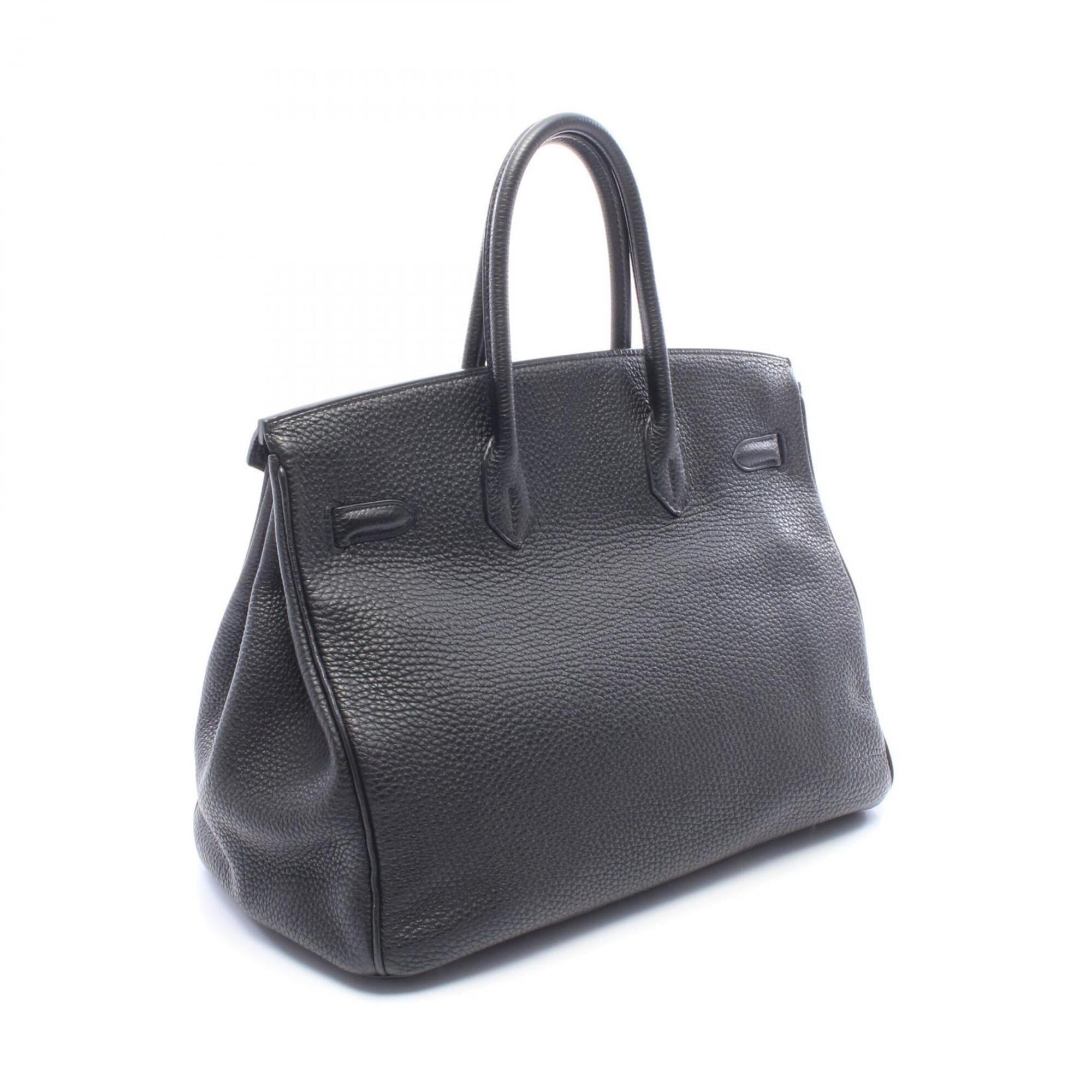 Hermes Black Togo Leather Leather Handbag (Pre-Owned)