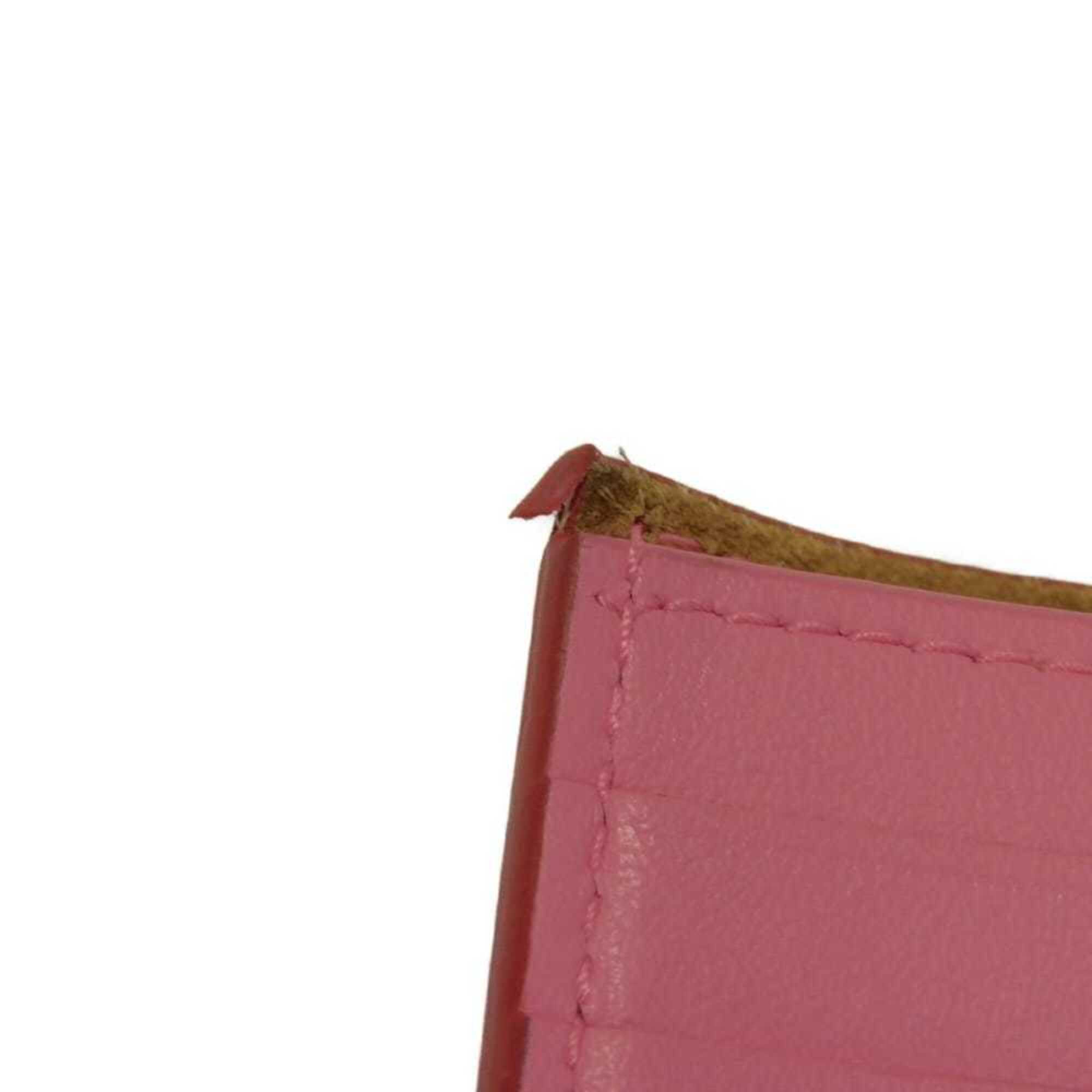 Bottega Veneta Intrecciato Red Color Leather Long Bill Wallet (Bi-Fold) (Pre-Owned)