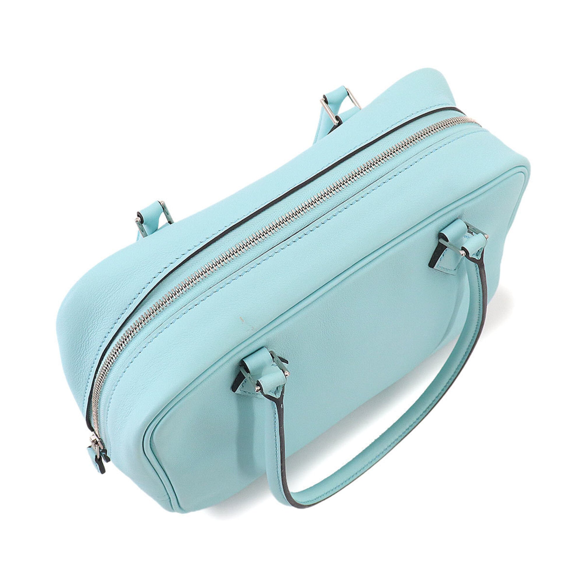 Hermes Blue Zephyr Swift Leather Handbag (Pre-Owned)