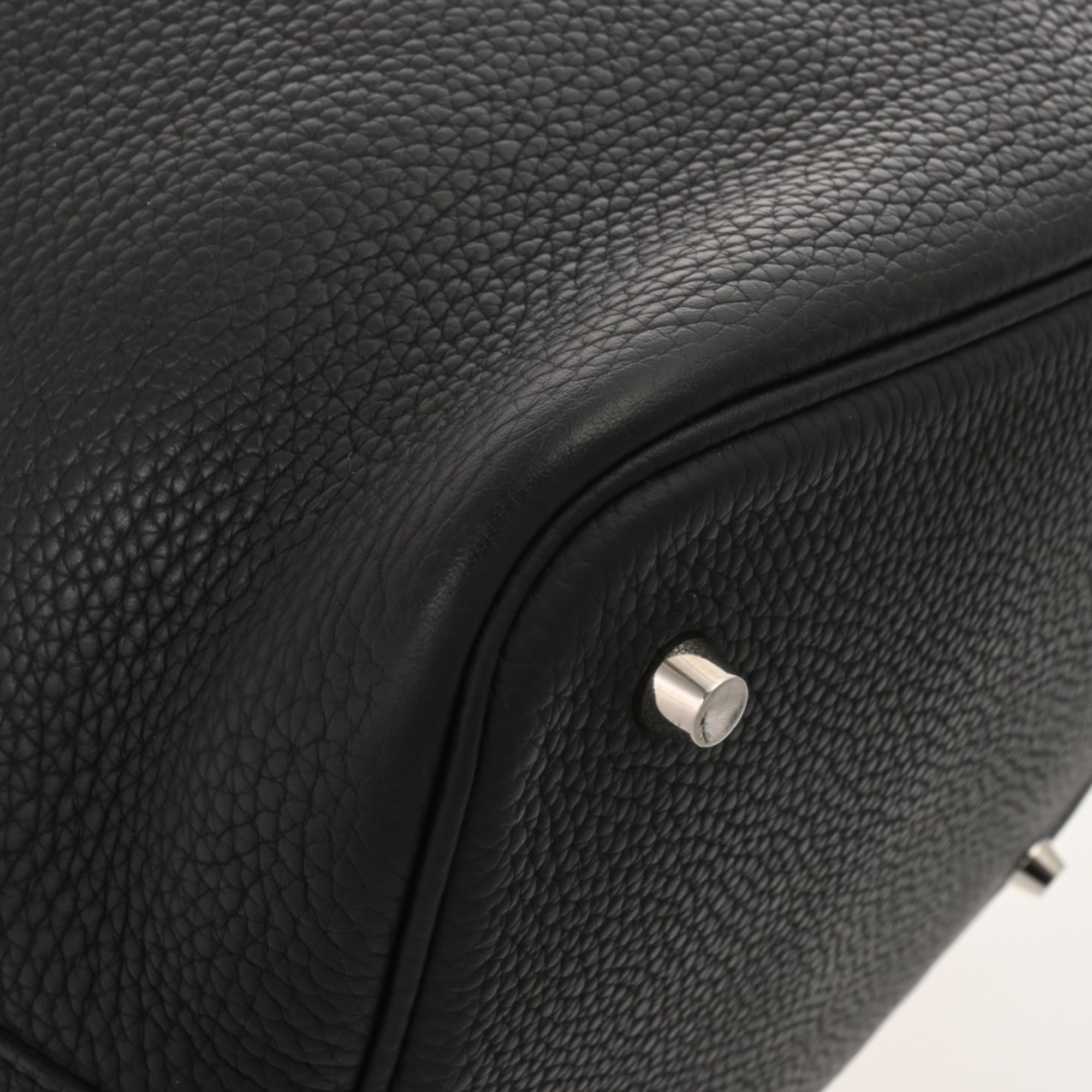 Hermes Black Taurillon Clemence Leather Handbag (Pre-Owned)