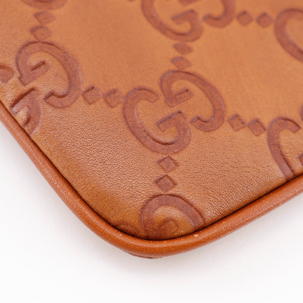 Gucci Brown Leather Pouch (Pre-Owned)