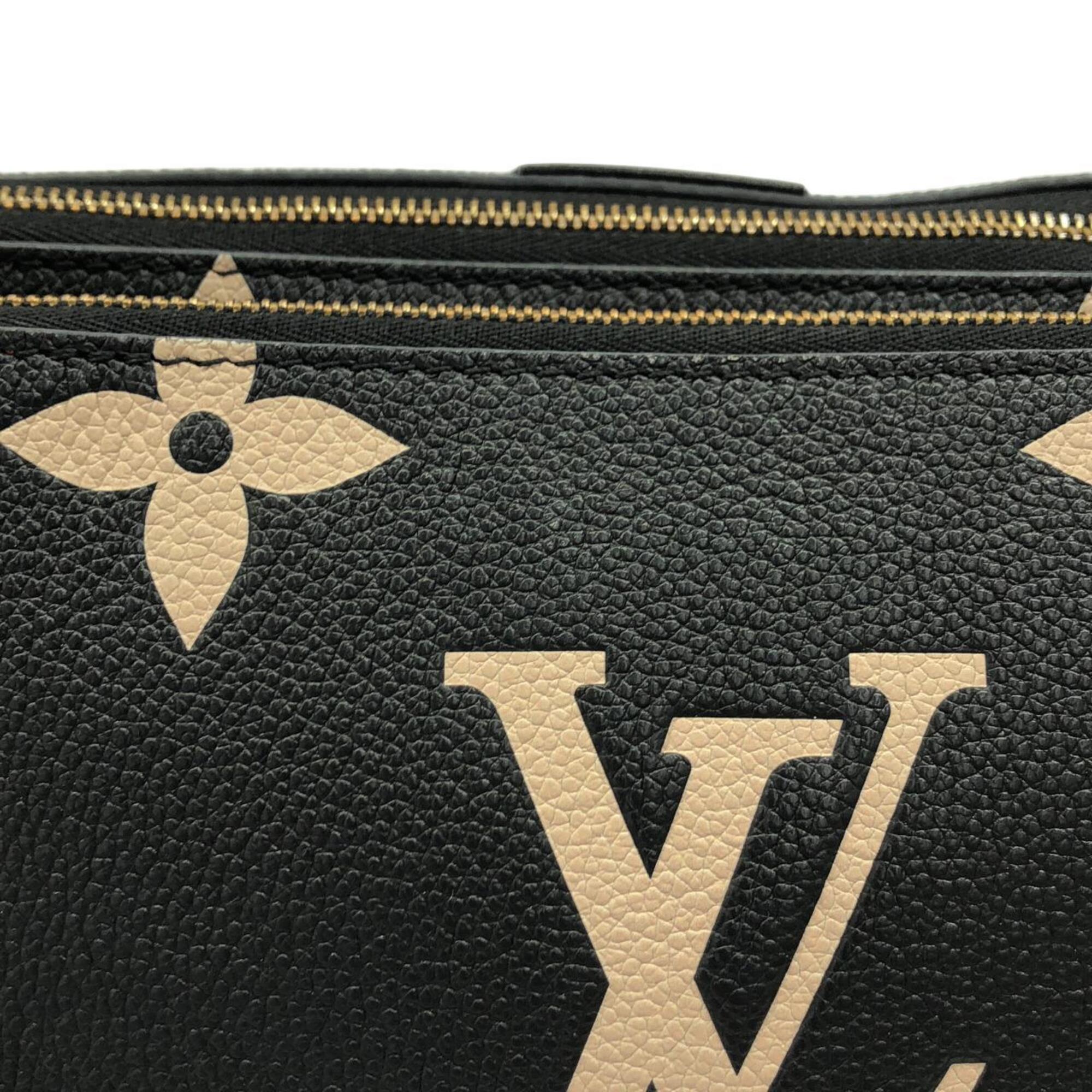 Louis Vuitton Beige Black Leather Pochette Shoulder Bag (Pre-Owned)
