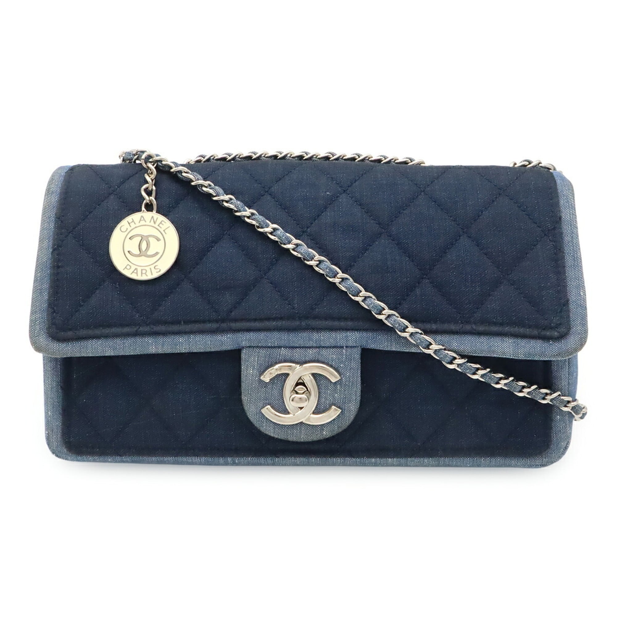 Chanel Blue Denim Shoulder Bag (Pre-Owned)