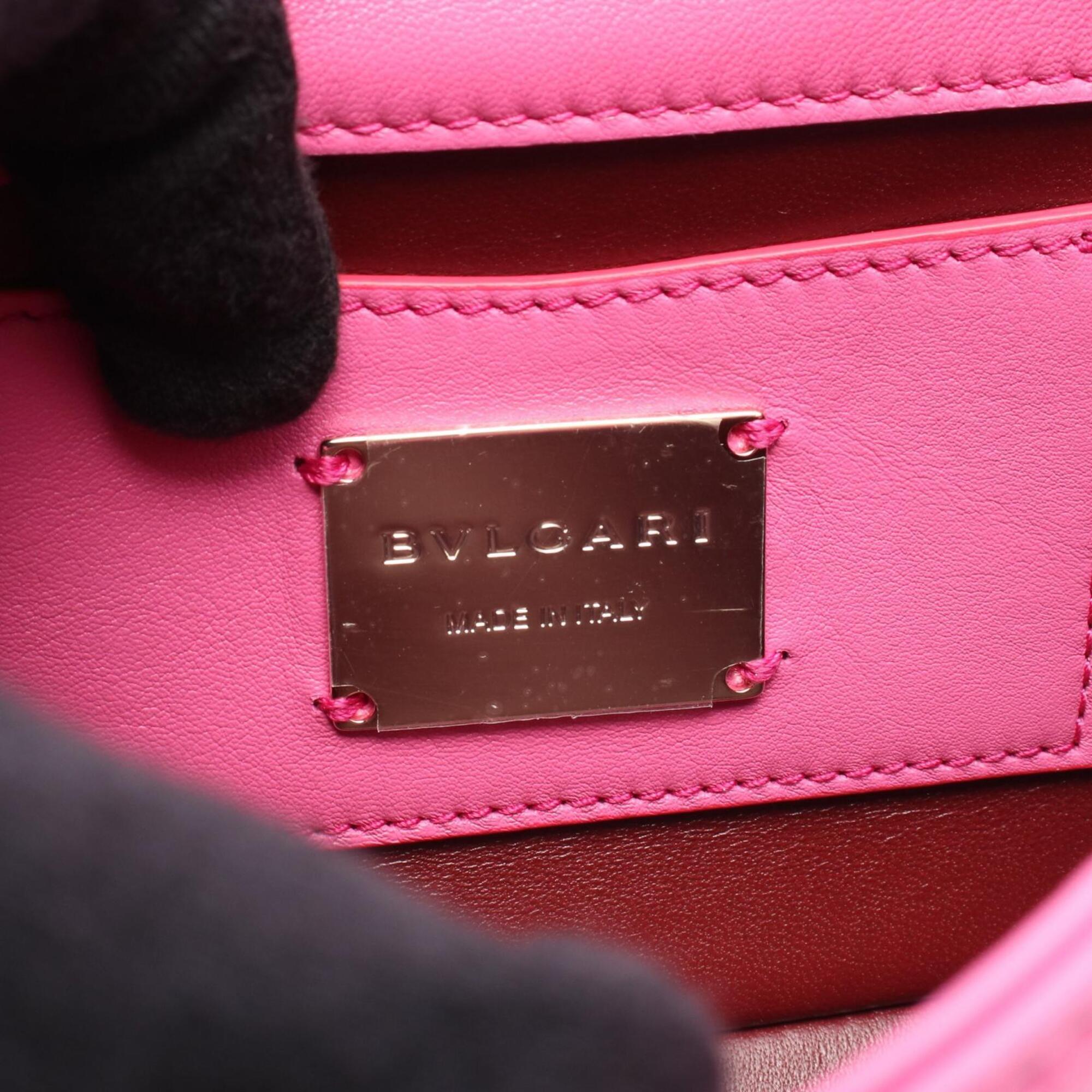 Bvlgari Pink Leather Handbag (Pre-Owned)
