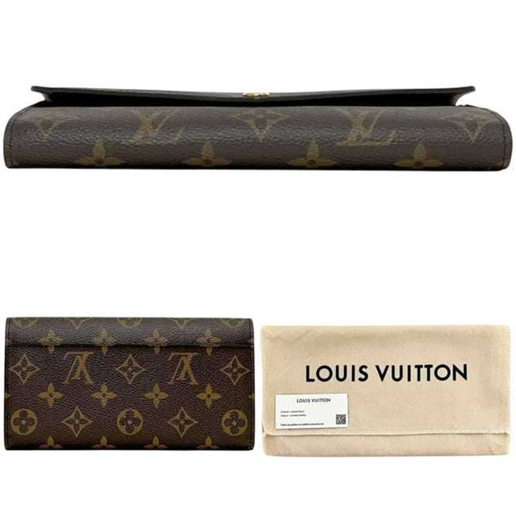 Louis Vuitton Brown Monogram Canvas Long Wallet (Bi-Fold) (Pre-Owned)