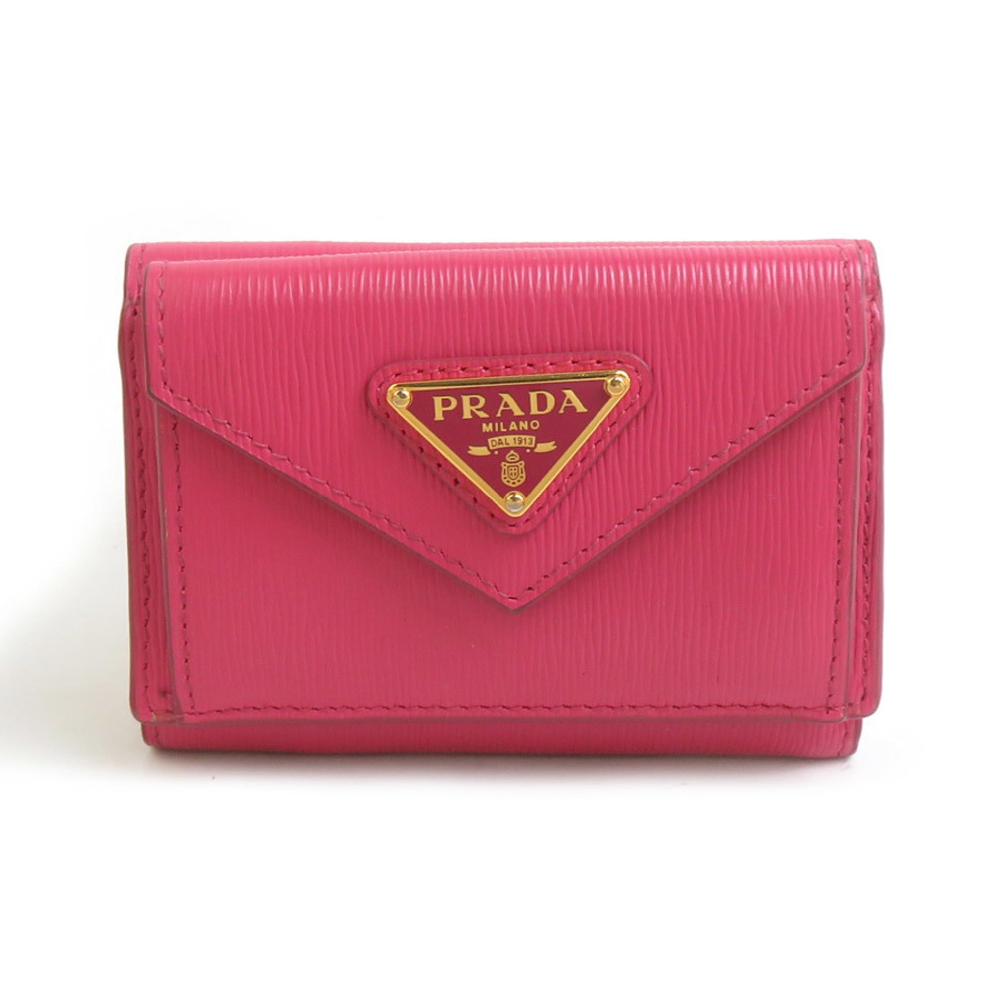 Prada Pink Leather Wallet (Tri-Fold) (Pre-Owned)