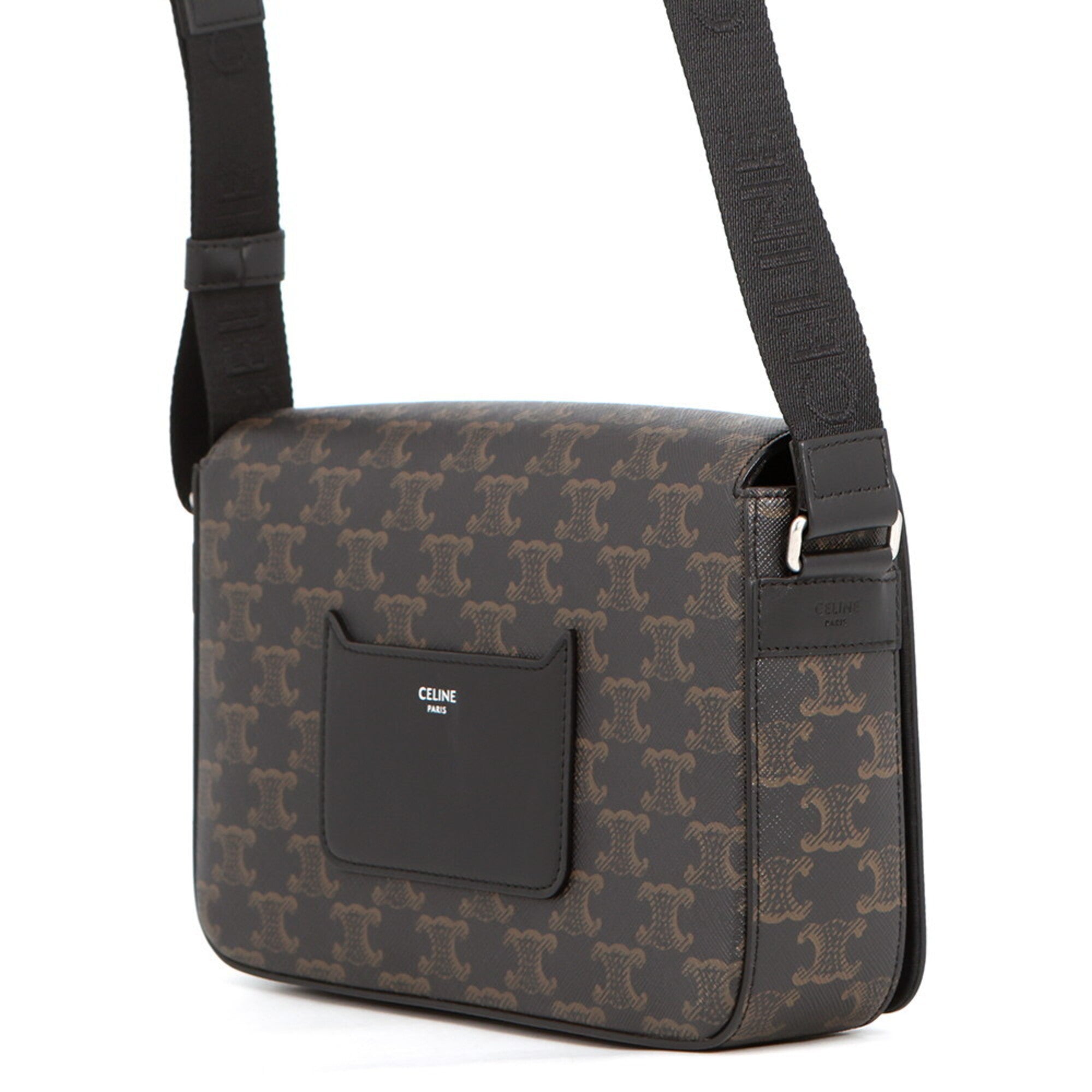 Celine Black Brown Pvc Leather Handbag Shoulder Bag (Pre-Owned)