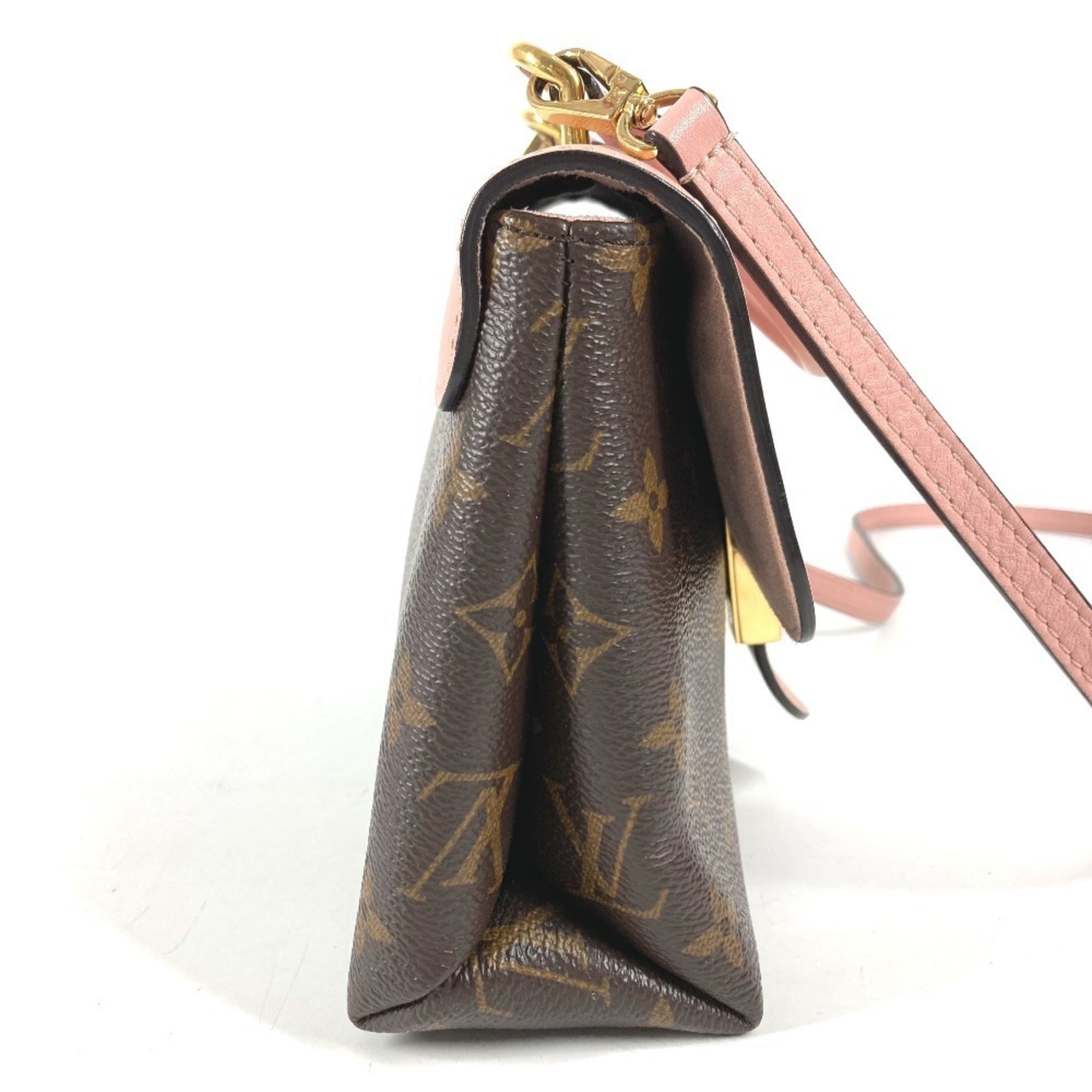 Louis Vuitton Monogram Brown Pink Rose Poudre Monogram Leather Handbag Shoulder Bag (Pre-Owned)