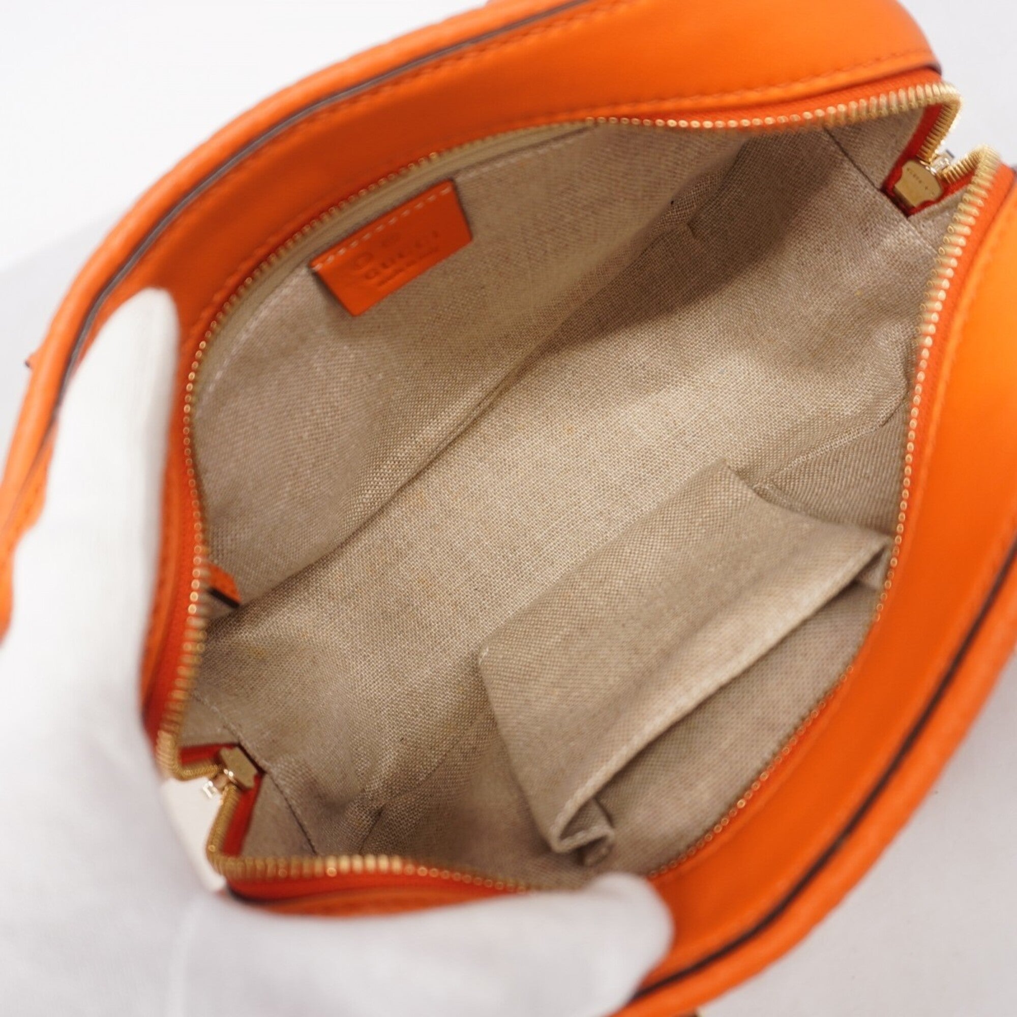 Gucci Orange Leather Handbag (Pre-Owned)