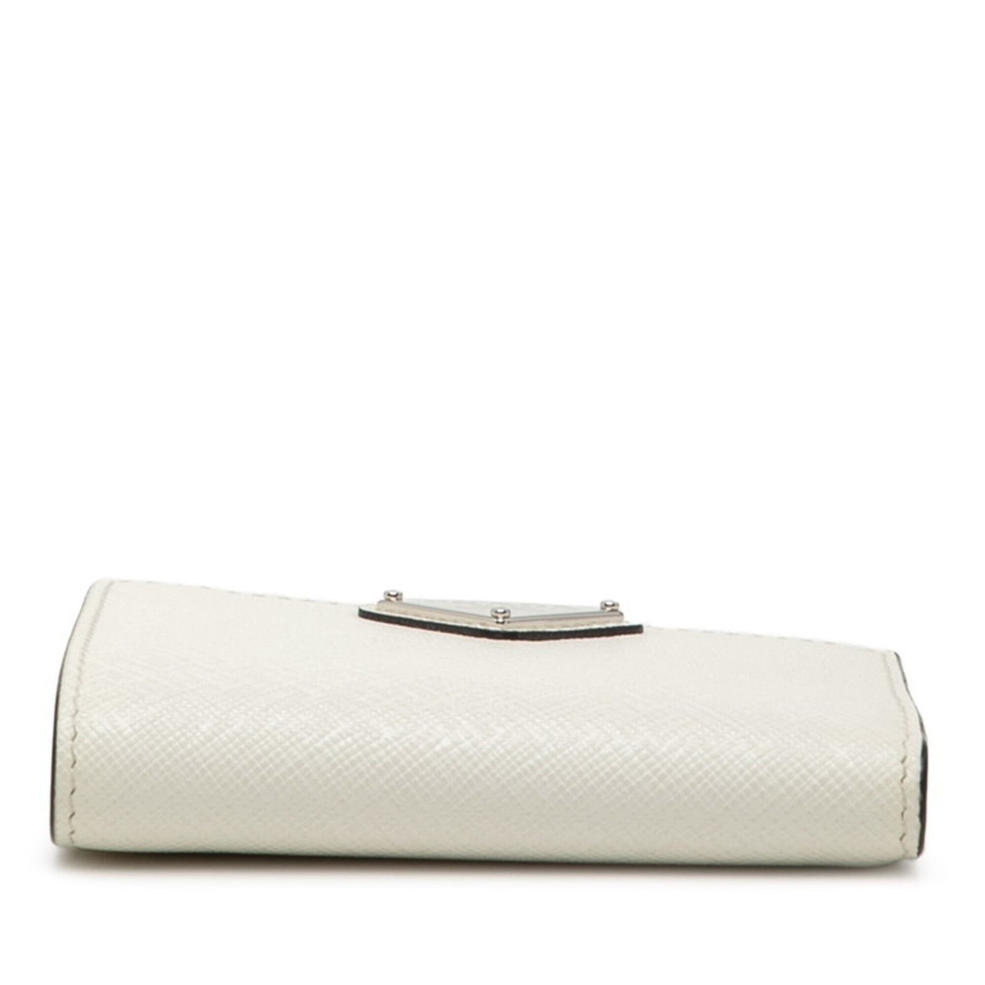 Prada White Leather Wallet (Bi-Fold) (Pre-Owned)