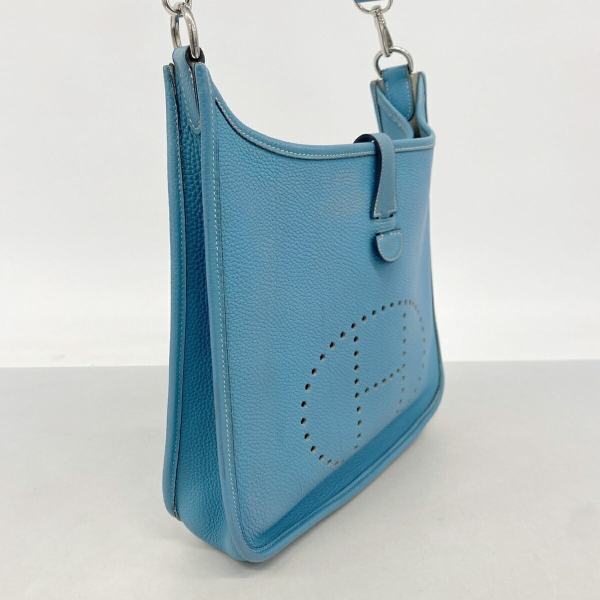 Hermes Blue Jean Togo Leather Shoulder Bag (Pre-Owned)