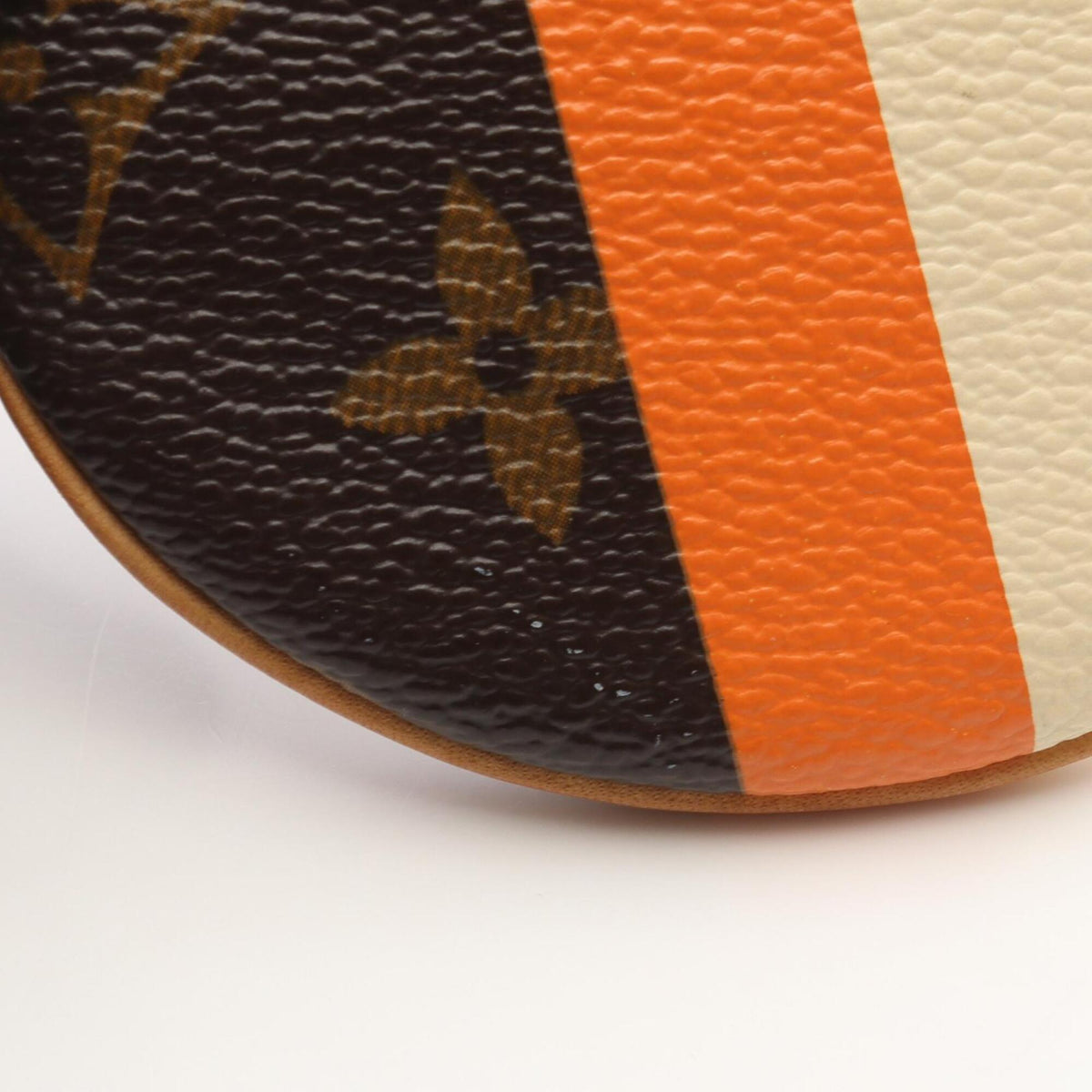 Louis Vuitton Brown Multi-Color Orange Leather Pvc Coin Purse/Coin Case (Pre-Owned)