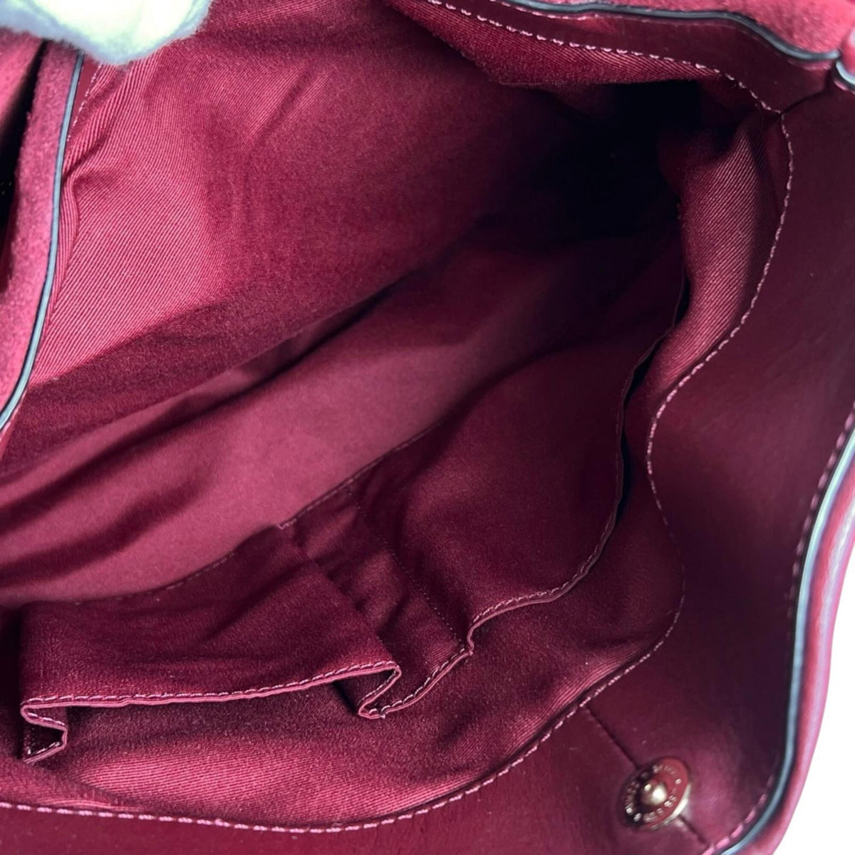 Coach Red Color Leather Suede Shoulder Bag (Pre-Owned)