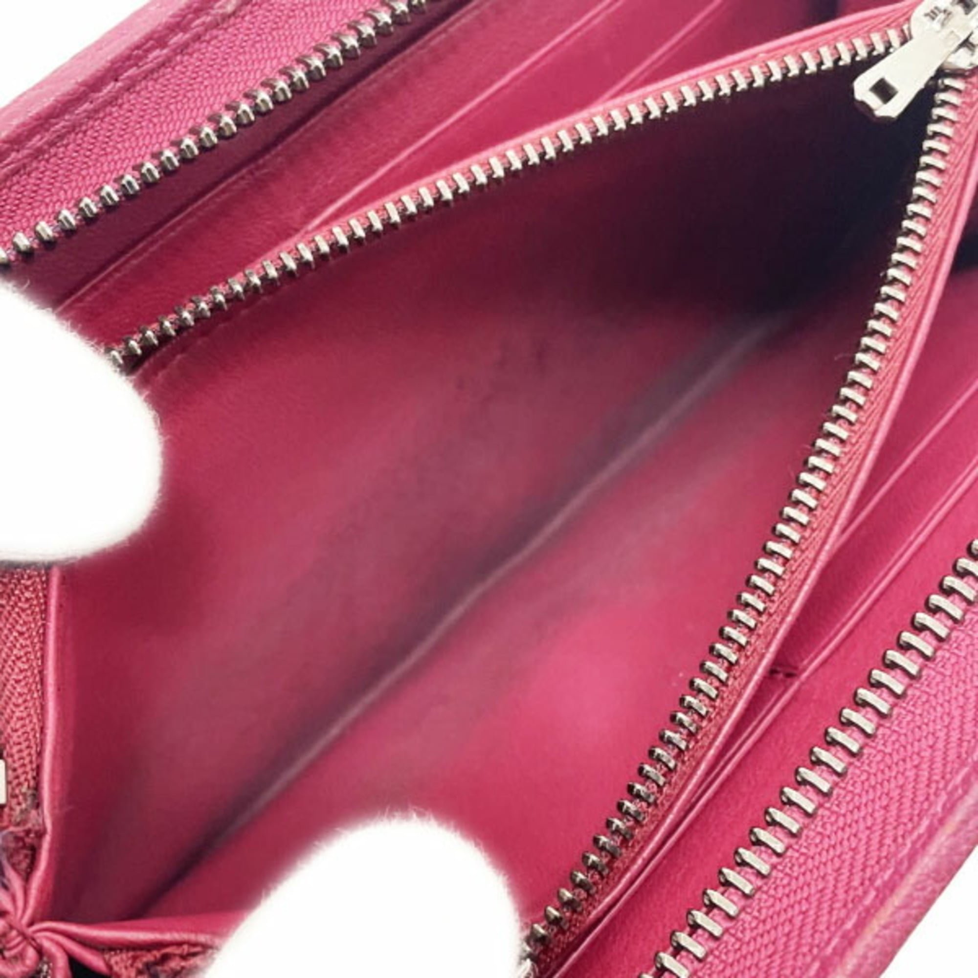 Loewe Bordeaux Coral Red Leather Coin Purse/Coin Case (Pre-Owned)