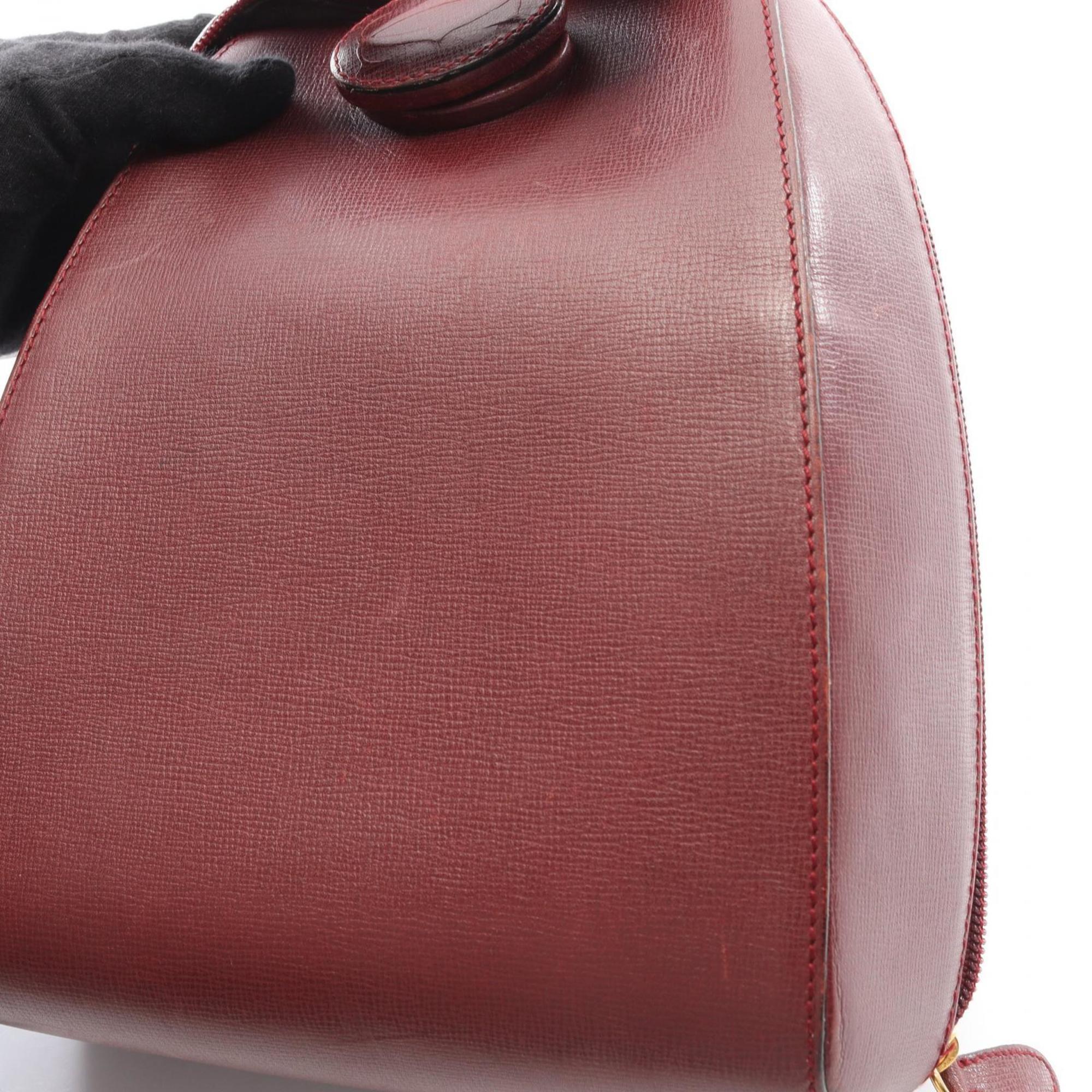 Cartier Bordeaux Leather Backpack (Pre-Owned)