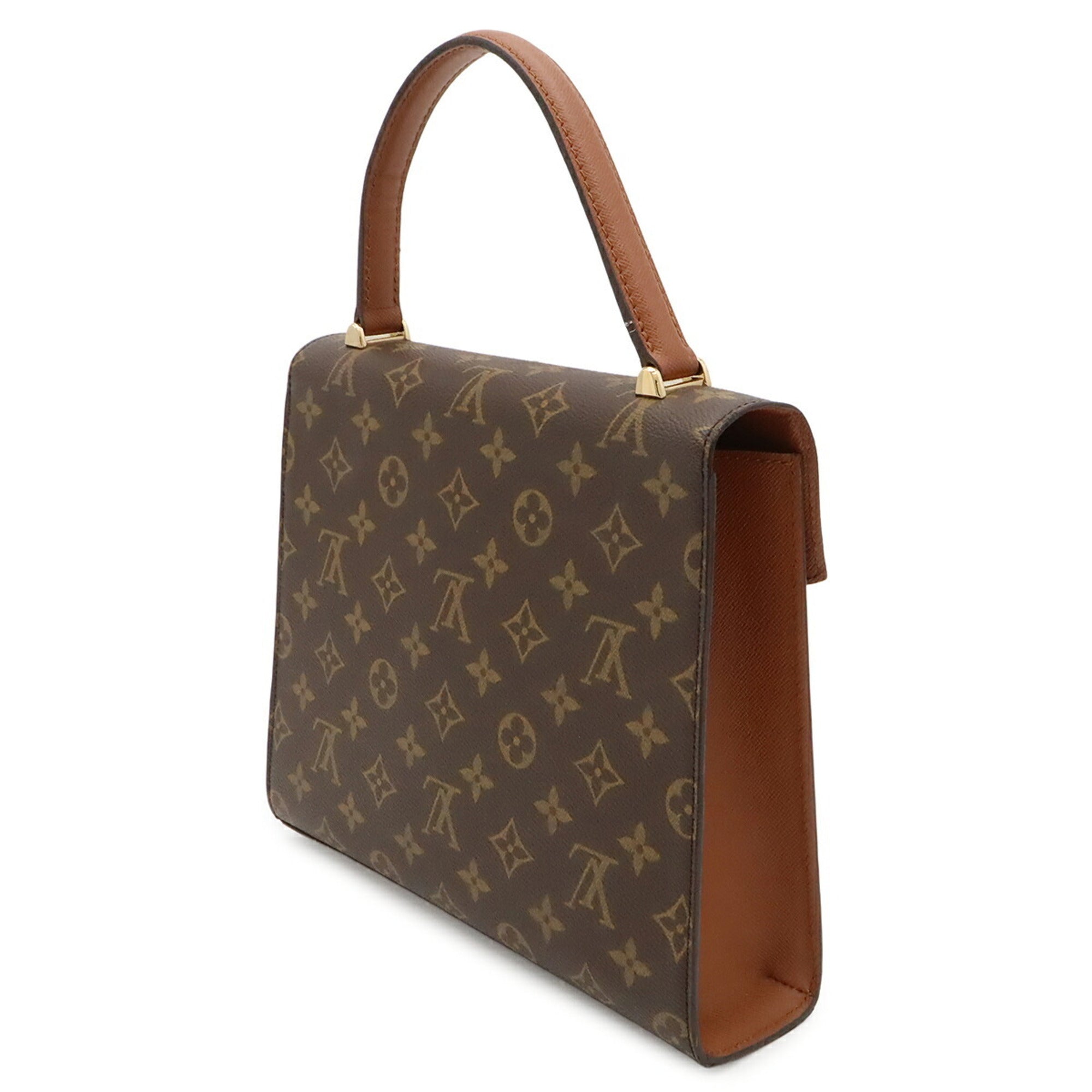 Louis Vuitton Brown Monogram Canvas Handbag (Pre-Owned)