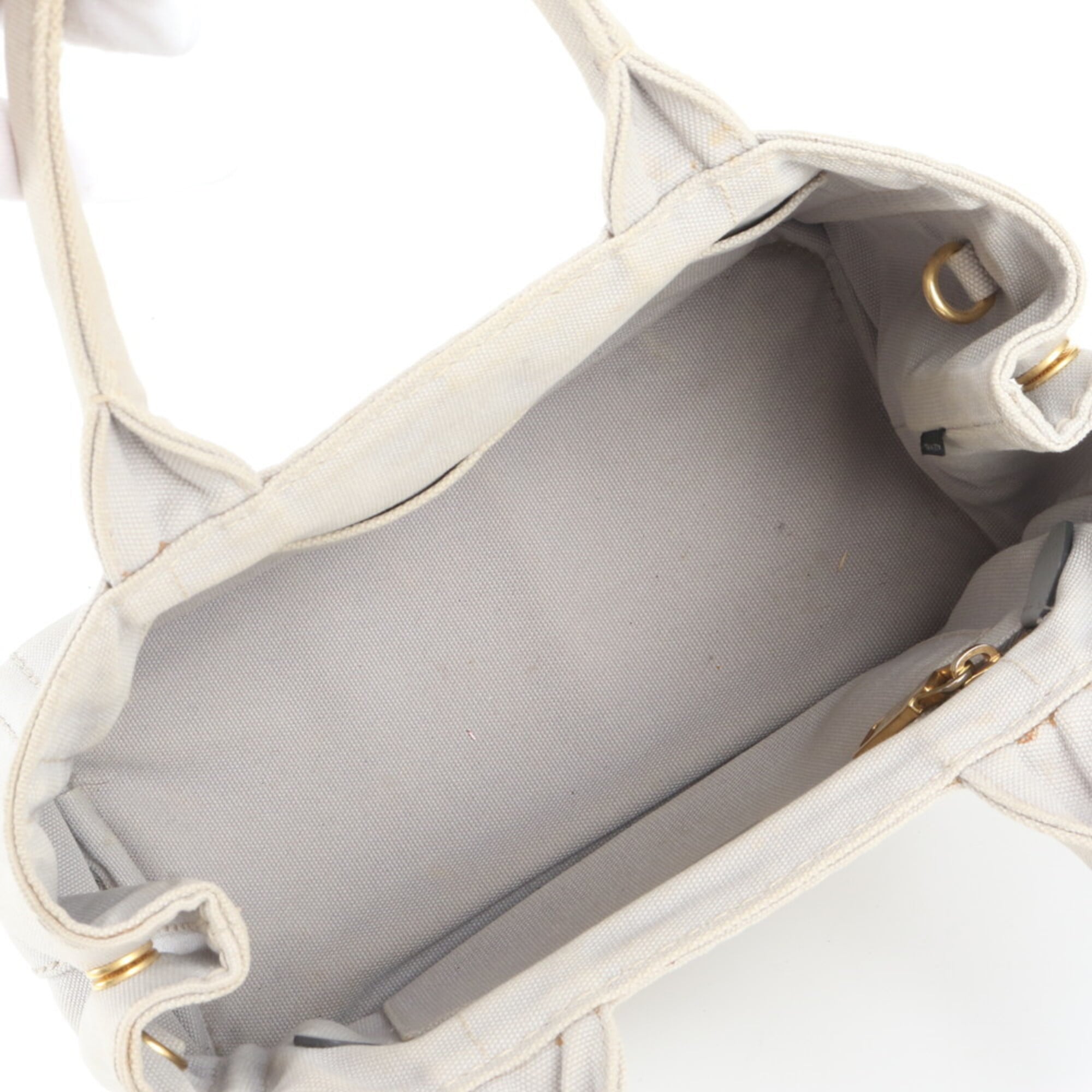 Prada Gray Canapa Handbag Tote Bag (Pre-Owned)