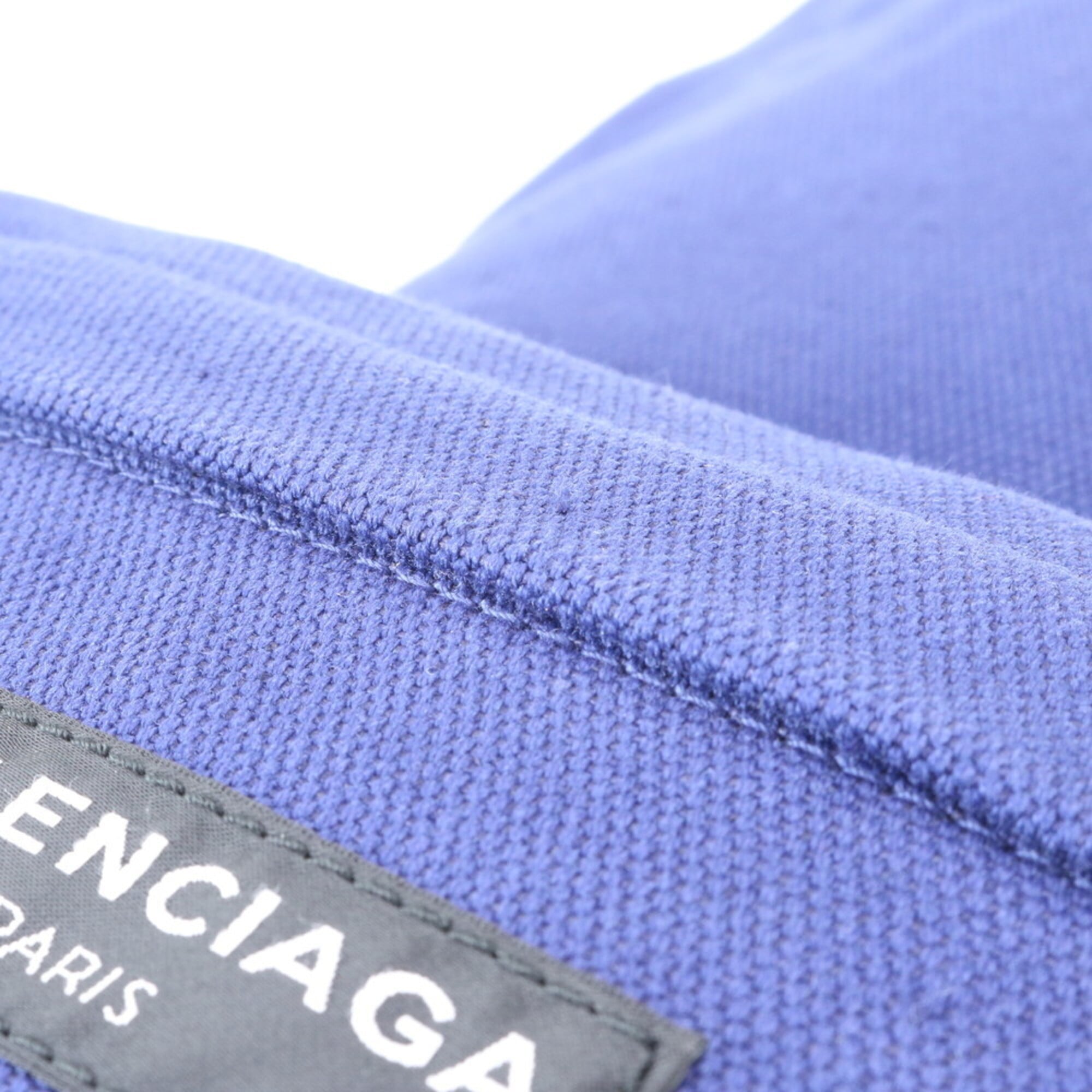 Balenciaga Blue Leather Canvas Backpack Handbag (Pre-Owned)