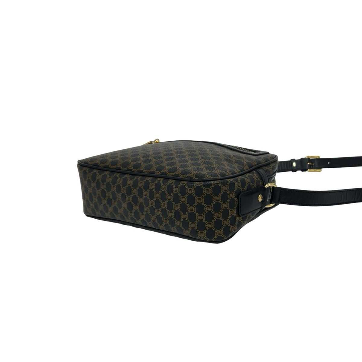 Celine Black Brown Leather Pvc Shoulder Bag (Pre-Owned)