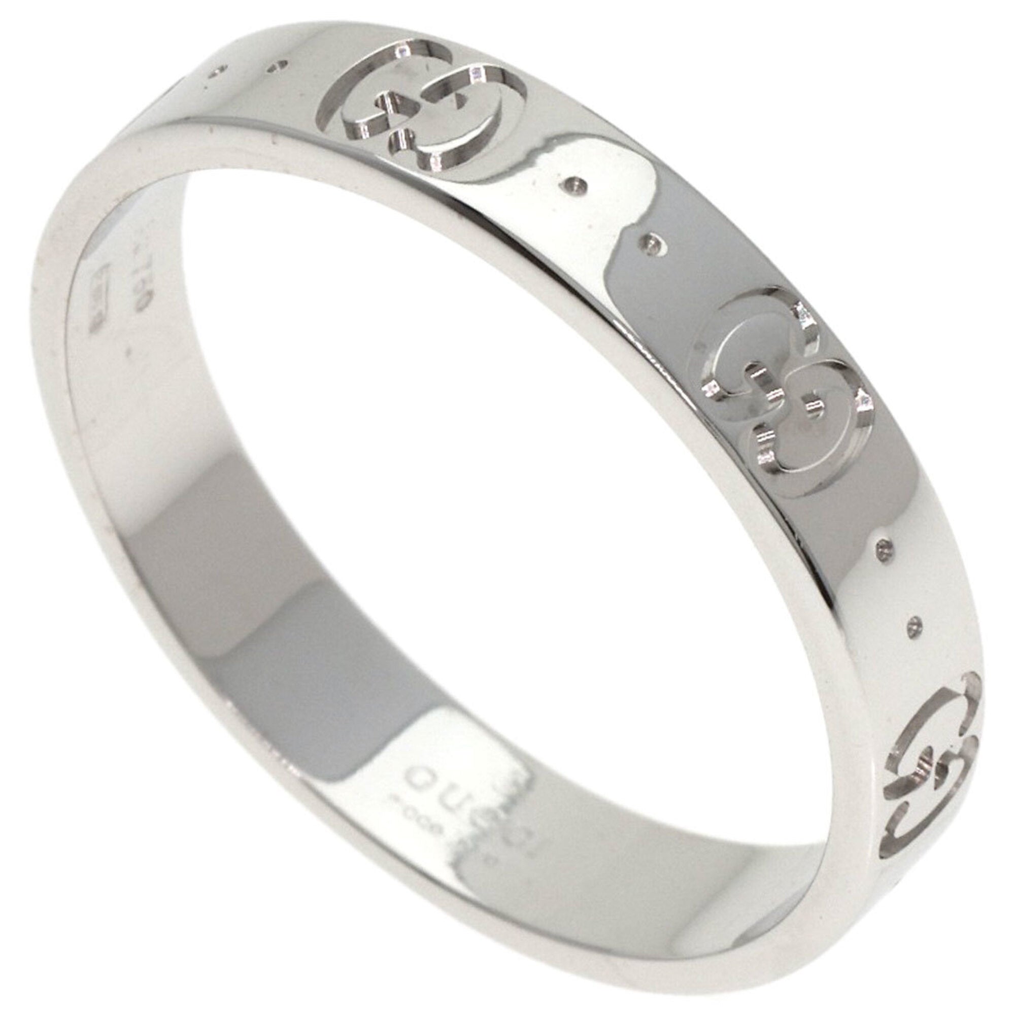 Gucci Icon White Gold (18K) Band Ring (Pre-Owned)