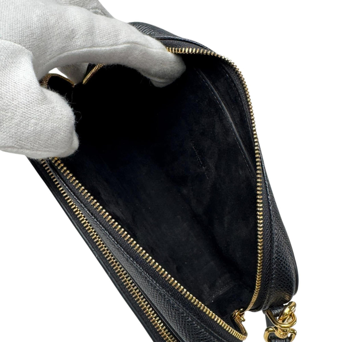 Christian Dior Black Leather Pouch Shoulder Bag (Pre-Owned)