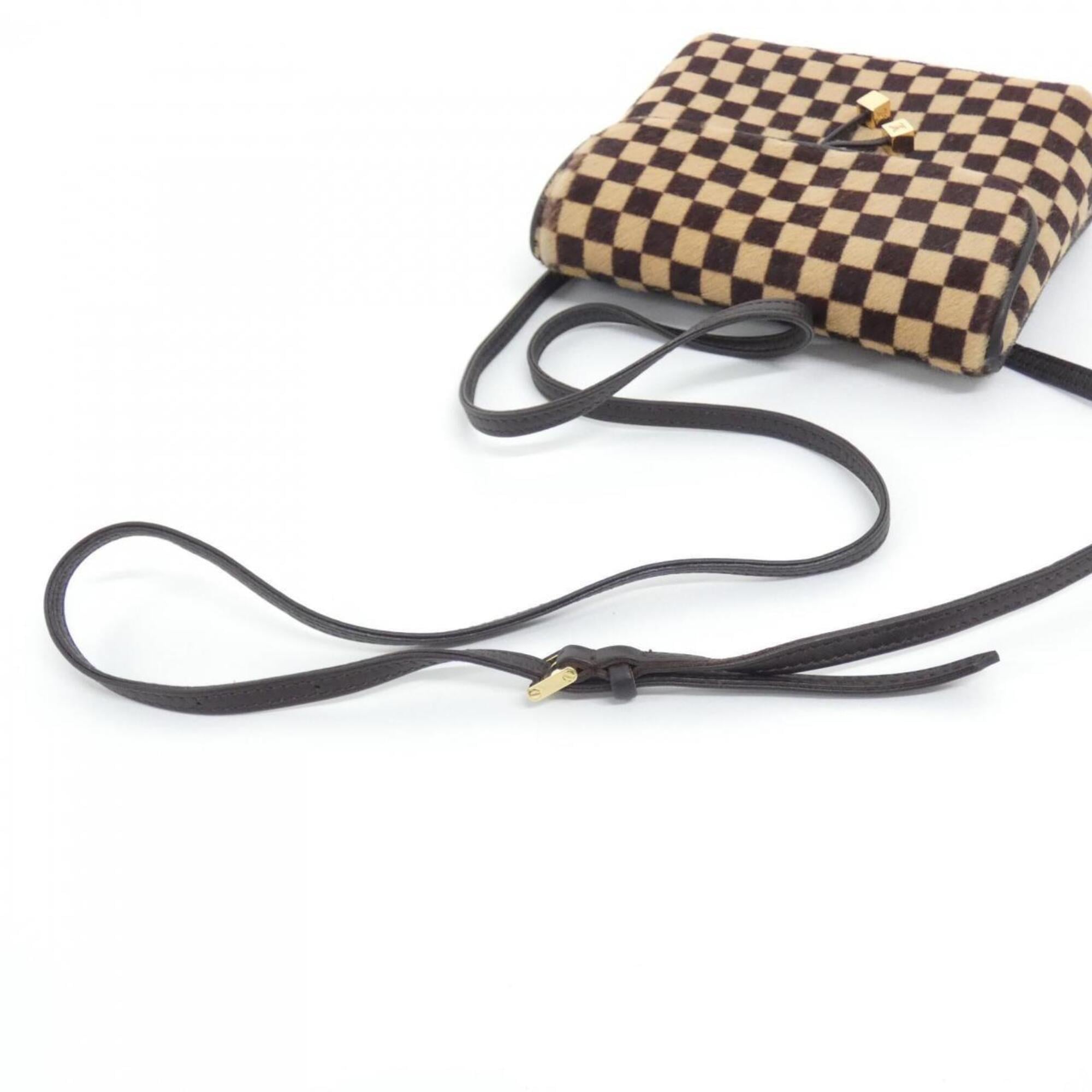 Louis Vuitton Damier Sauvage Ebene Leather Shoulder Bag (Pre-Owned)