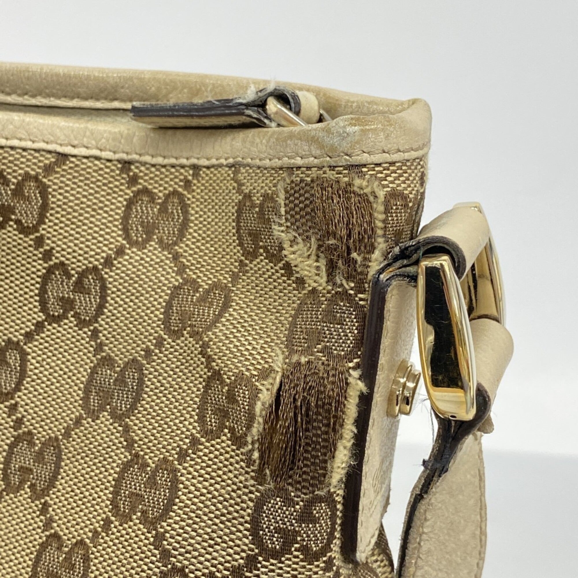 Gucci Brown Canvas Shoulder Bag (Pre-Owned)
