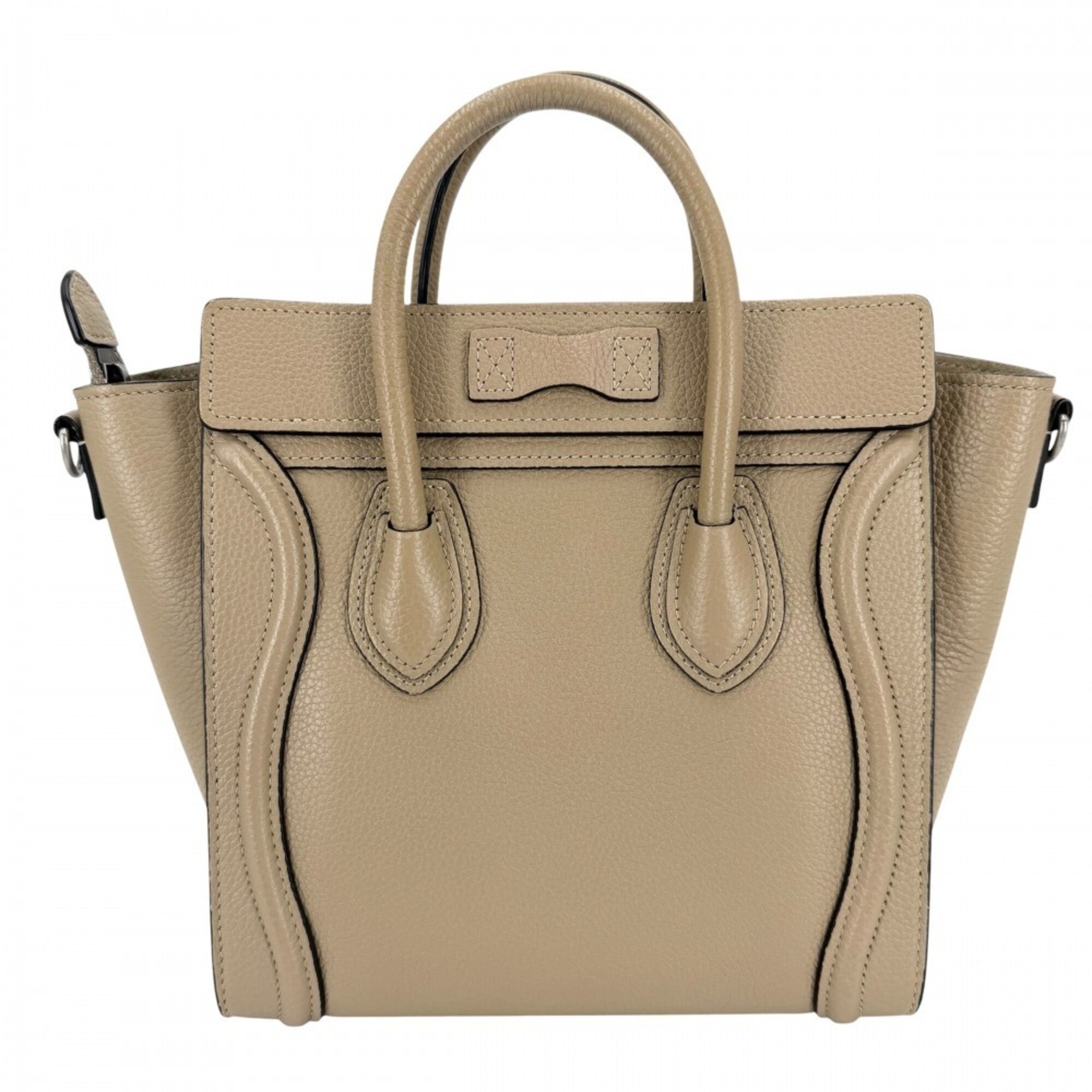 Celine Brown Leather Handbag Shoulder Bag (Pre-Owned)
