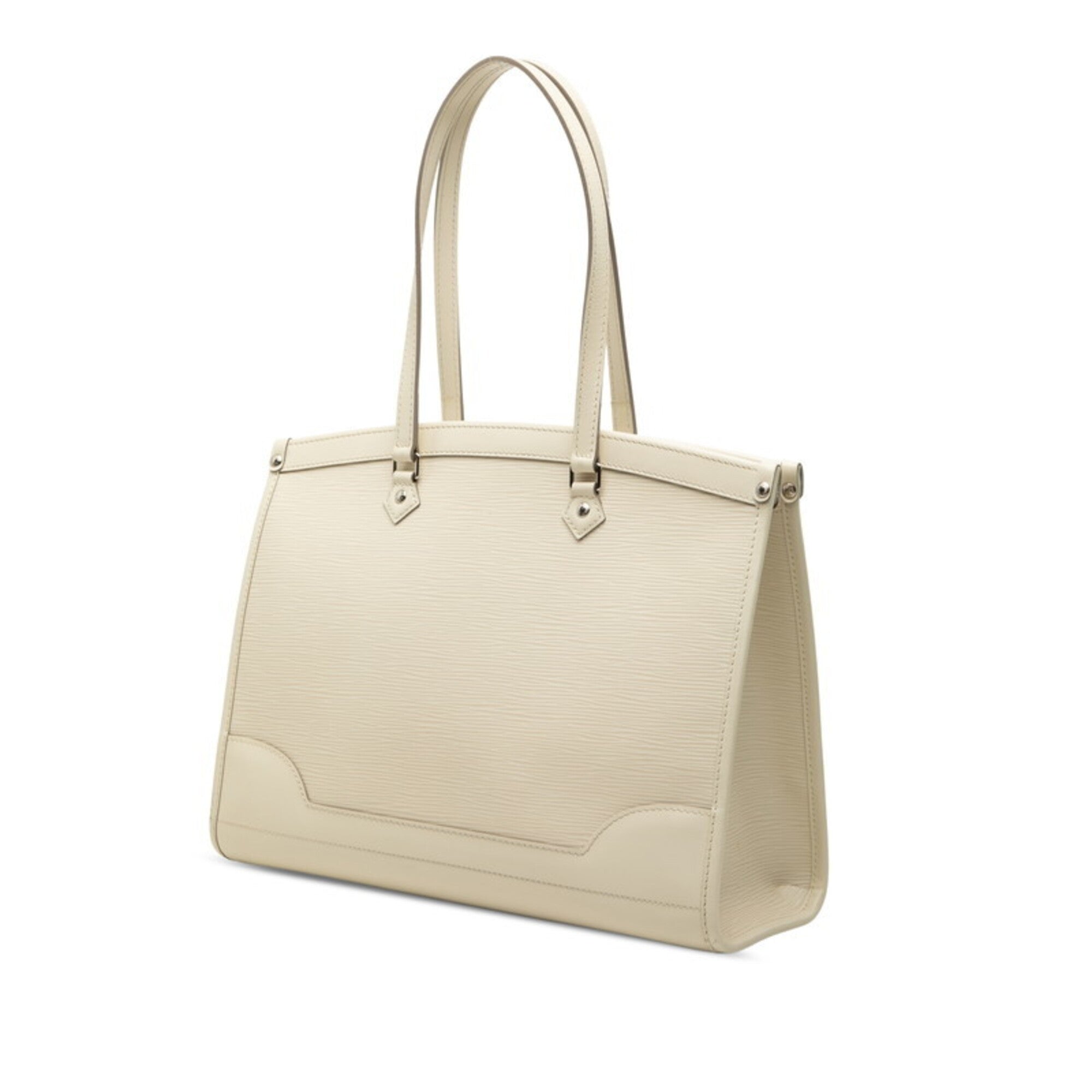 Louis Vuitton Lv Off White White Leather Handbag Tote Bag (Pre-Owned)