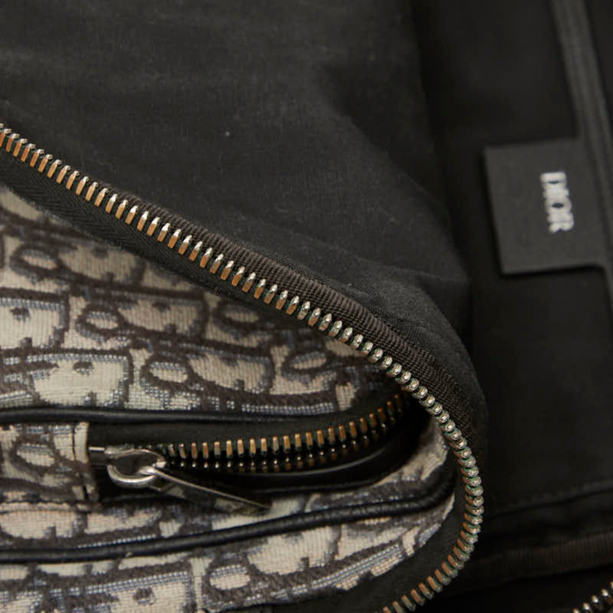 Christian Dior Beige Black Canvas Leather Shoulder Bag Sling Bag (Pre-Owned)