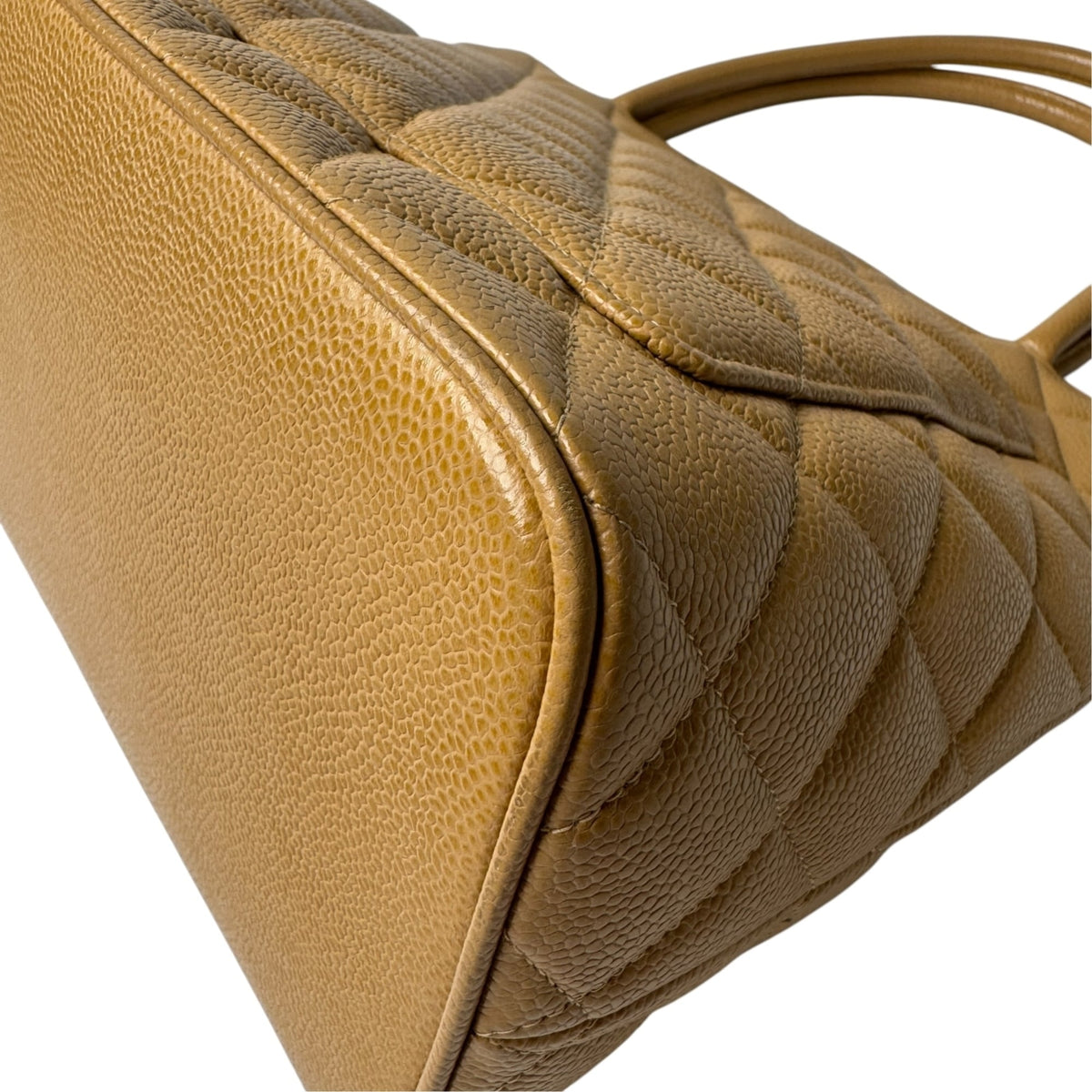 Chanel Beige Grained Calfskin Tote Bag (Pre-Owned)