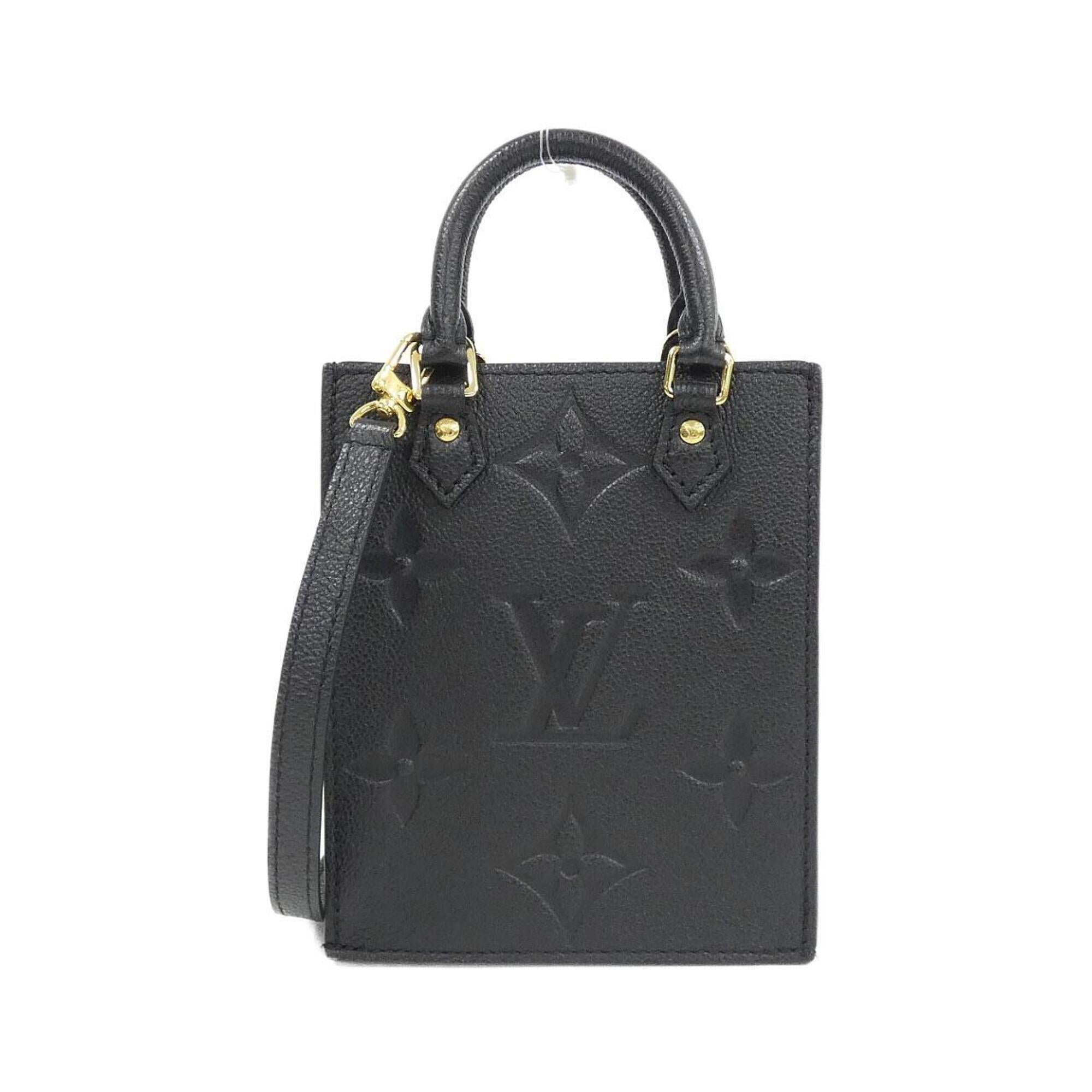 Louis Vuitton Black Leather Handbag (Pre-Owned)