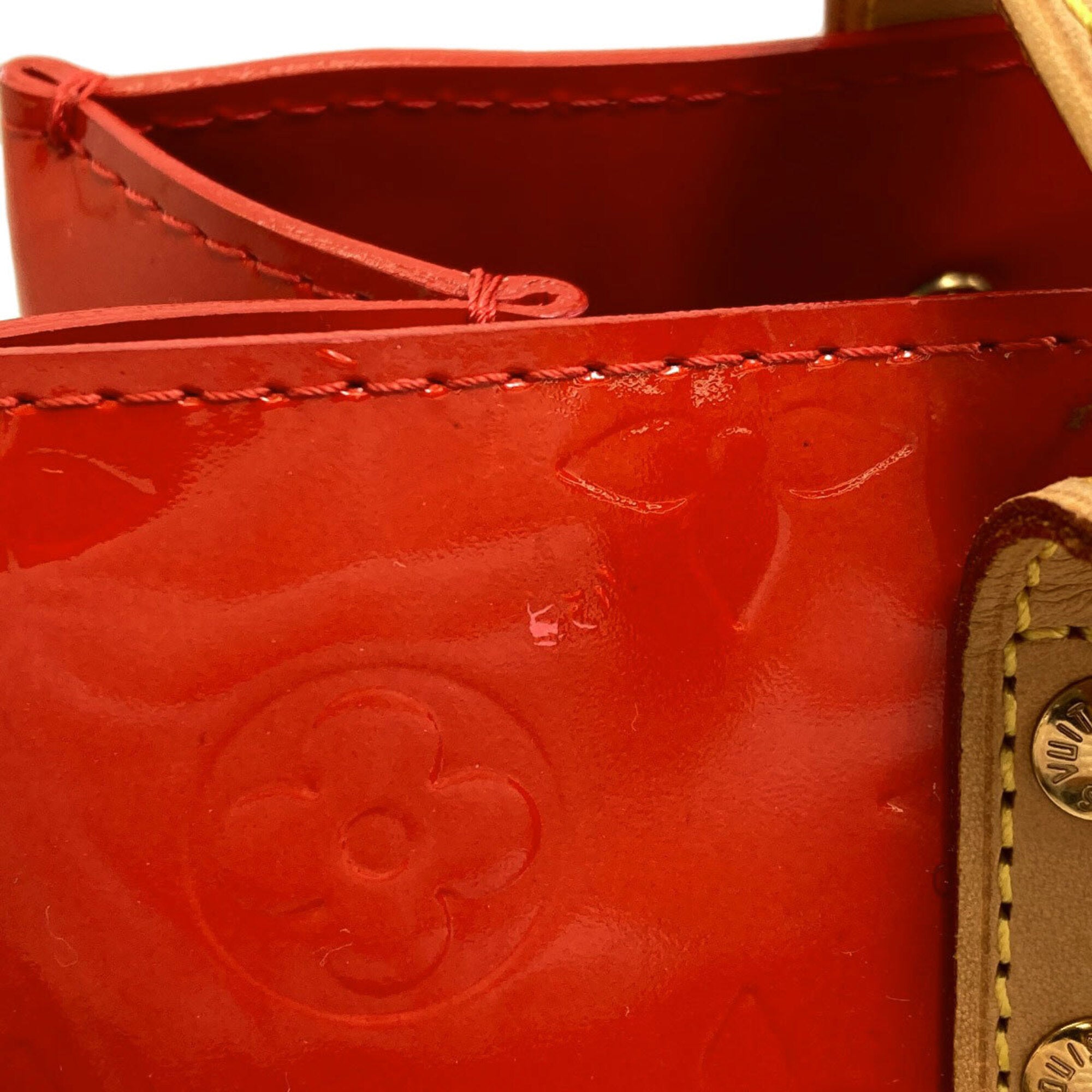 Louis Vuitton Vernis Red Color Vernis Handbag (Pre-Owned)